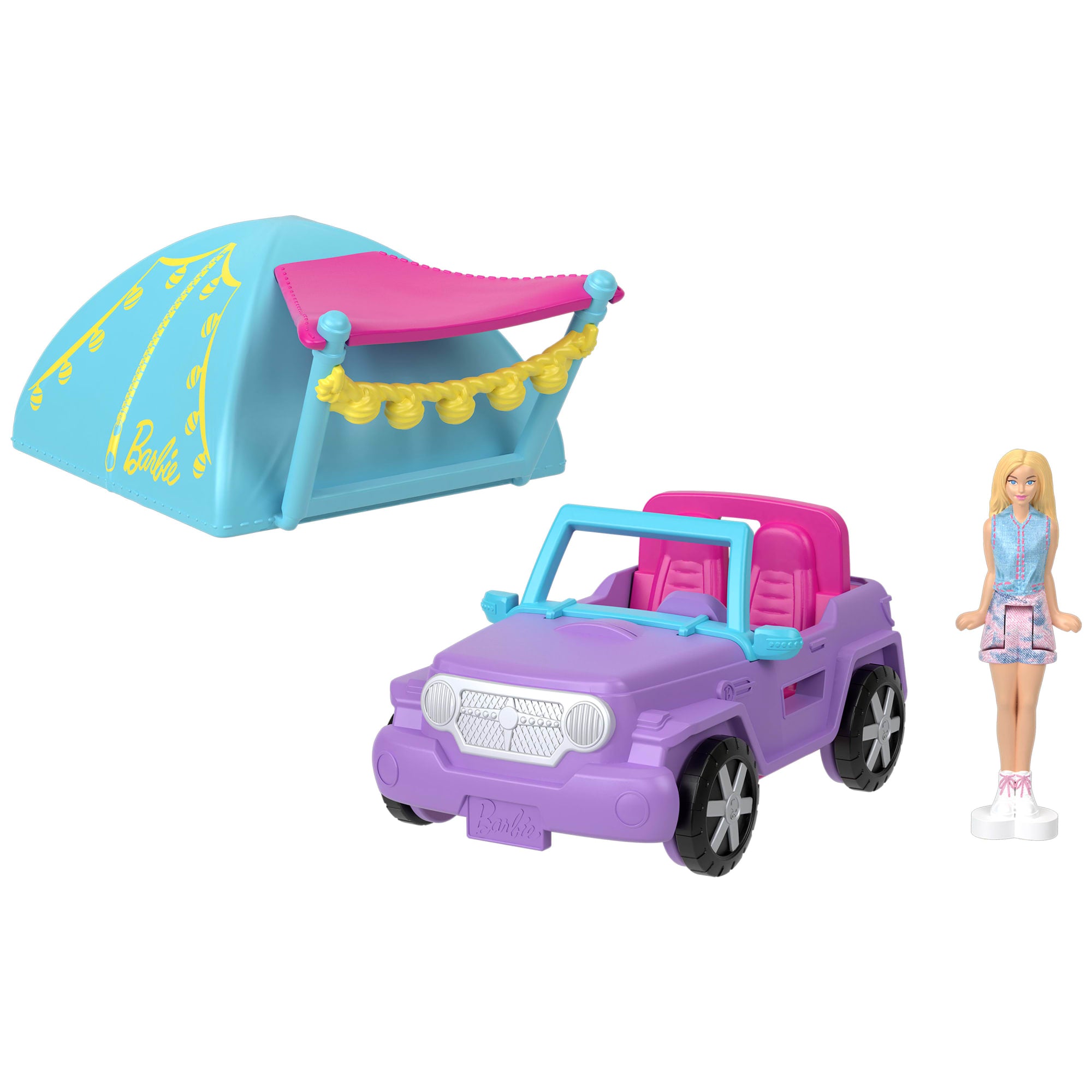 Barbie Mini Barbieland Dreamhouse & 2-Vehicle Playset With 5 1.5-inch Dolls. Furniture & Accessories - Image 3