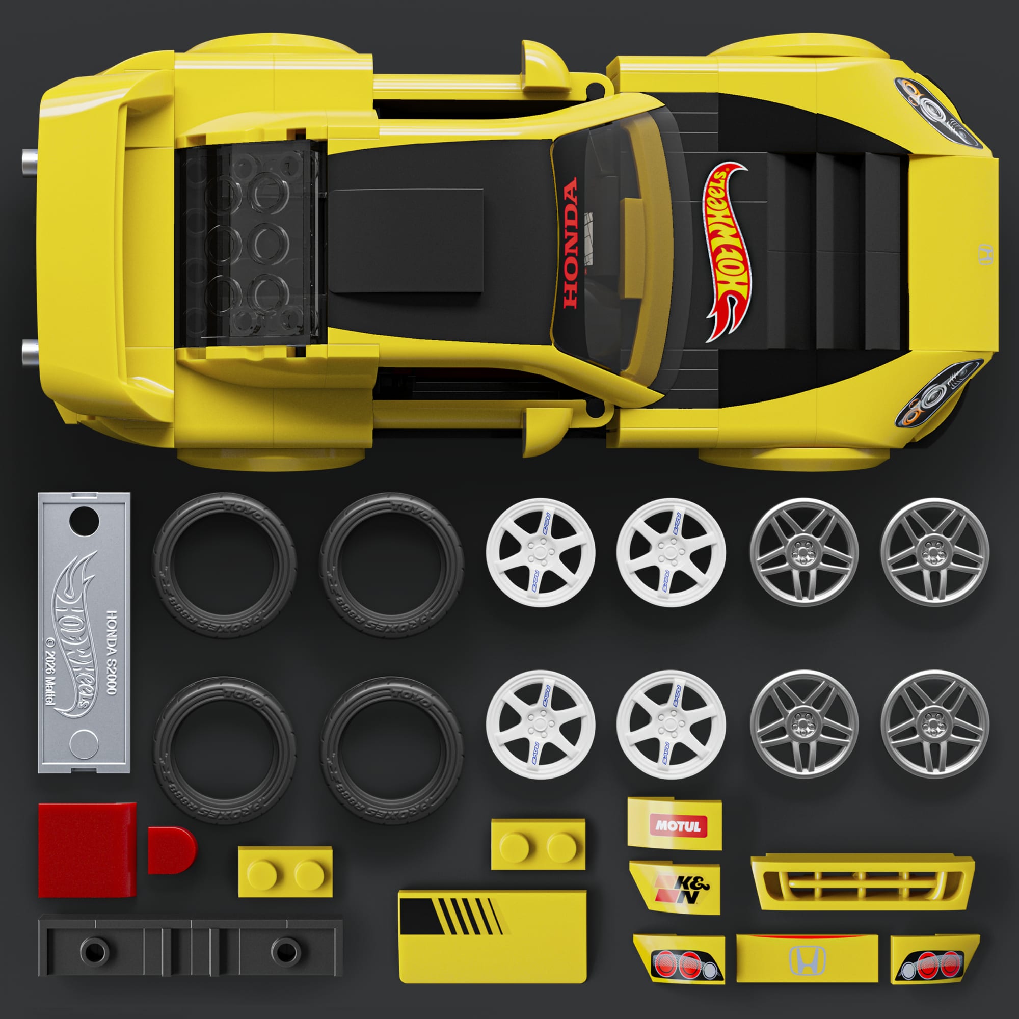 Mattel Brick Shop Hot Wheels '07 Honda S2000 Building Toy Kit (257 Pieces). For Collectors | Mattel - Image 4