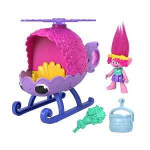 Imaginext Dreamworks Trolls L'Hélico de Poppy. Fig.. Véh.. 4 Élém.