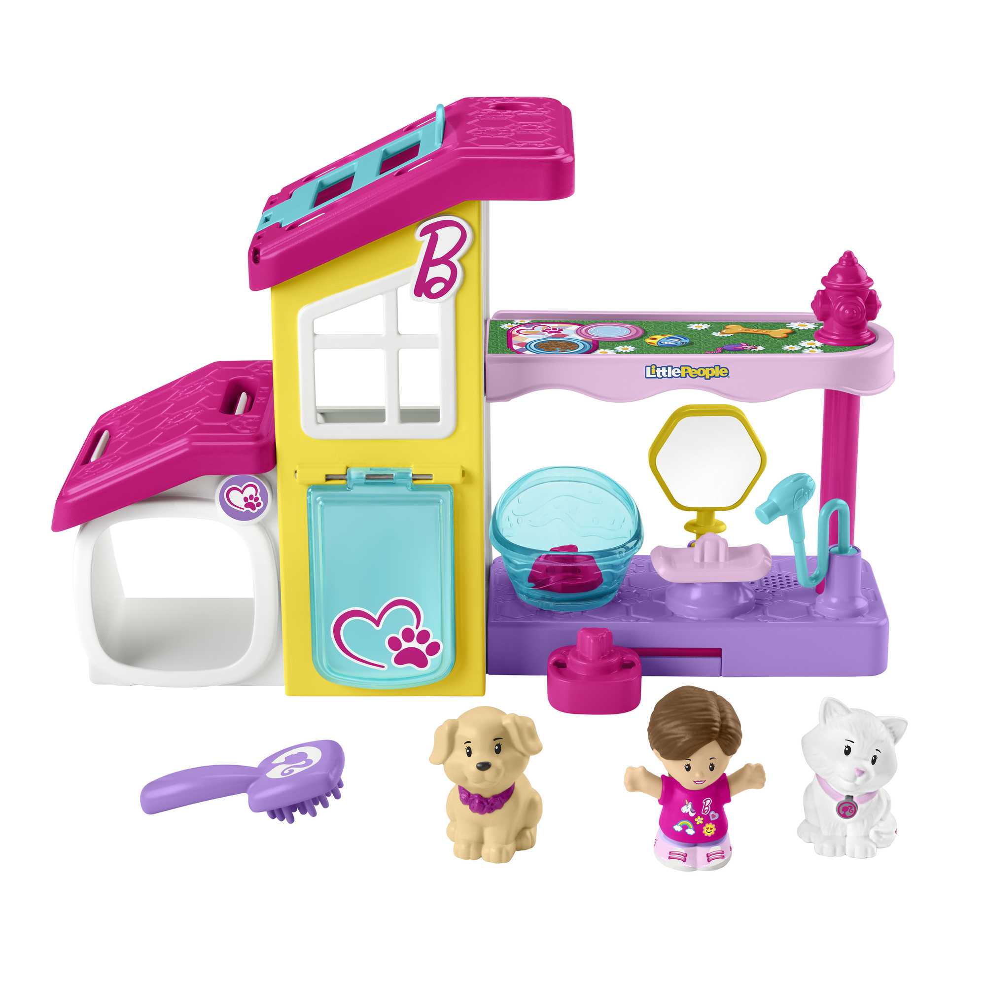 Fisher-Price Little People Barbie Play And Care Pet Spa Musical Toddler Playset. 4 Pieces