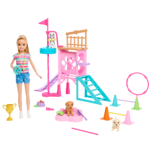 Barbie-Poupée et Coffret Parcours D'Obstacles