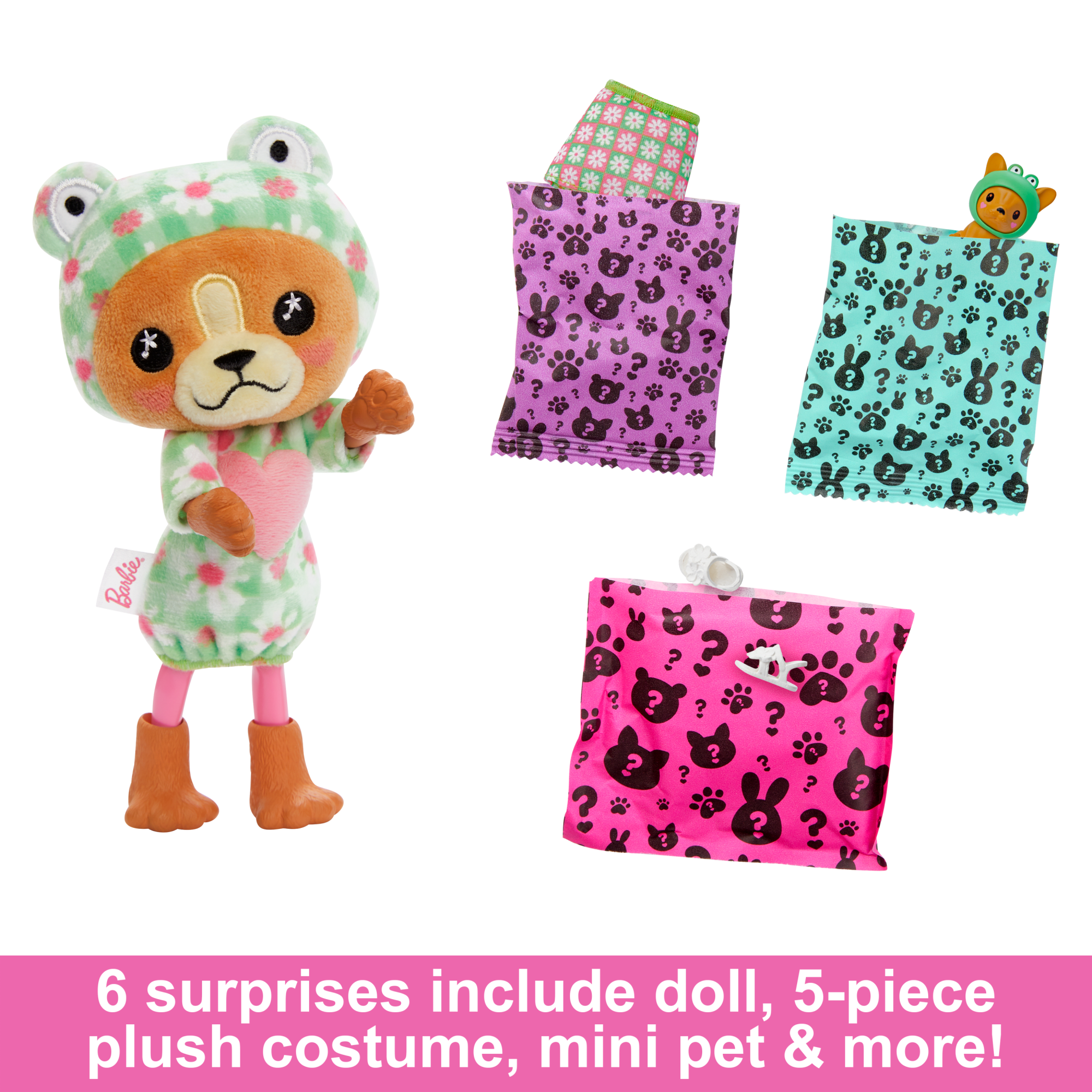 Barbie Cutie Reveal Costume-Themed Series Chelsea Small Doll & Accessories. Puppy As Frog - Image 3