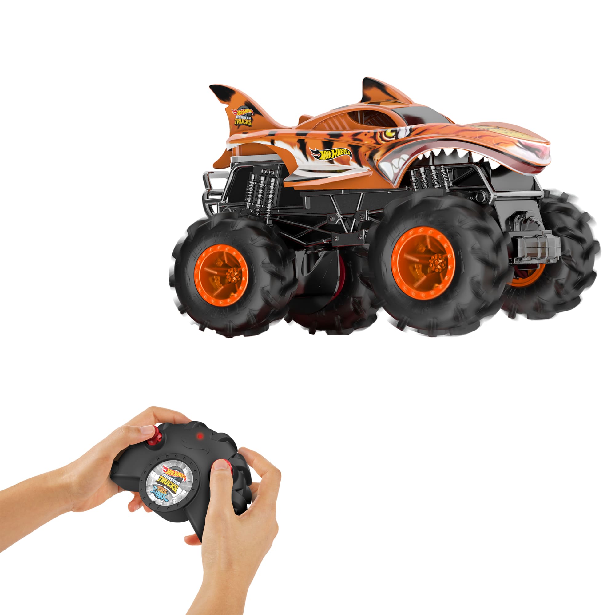 Hot Wheels Monster Trucks Vehículo a Control Remoto Tiger Shark Escala 1:24 - Image 2