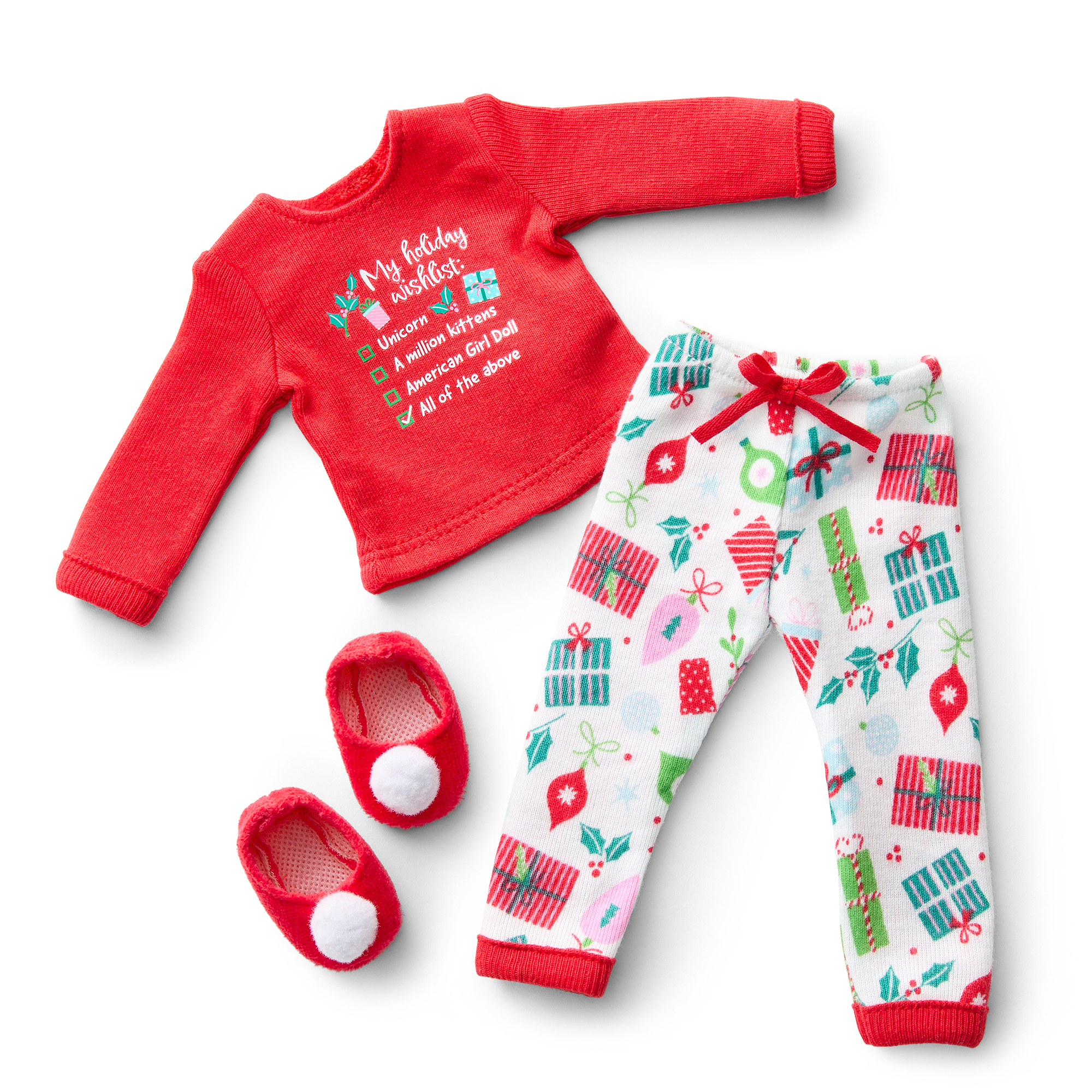 Holiday Wish List PJs for WellieWishers™ Dolls
