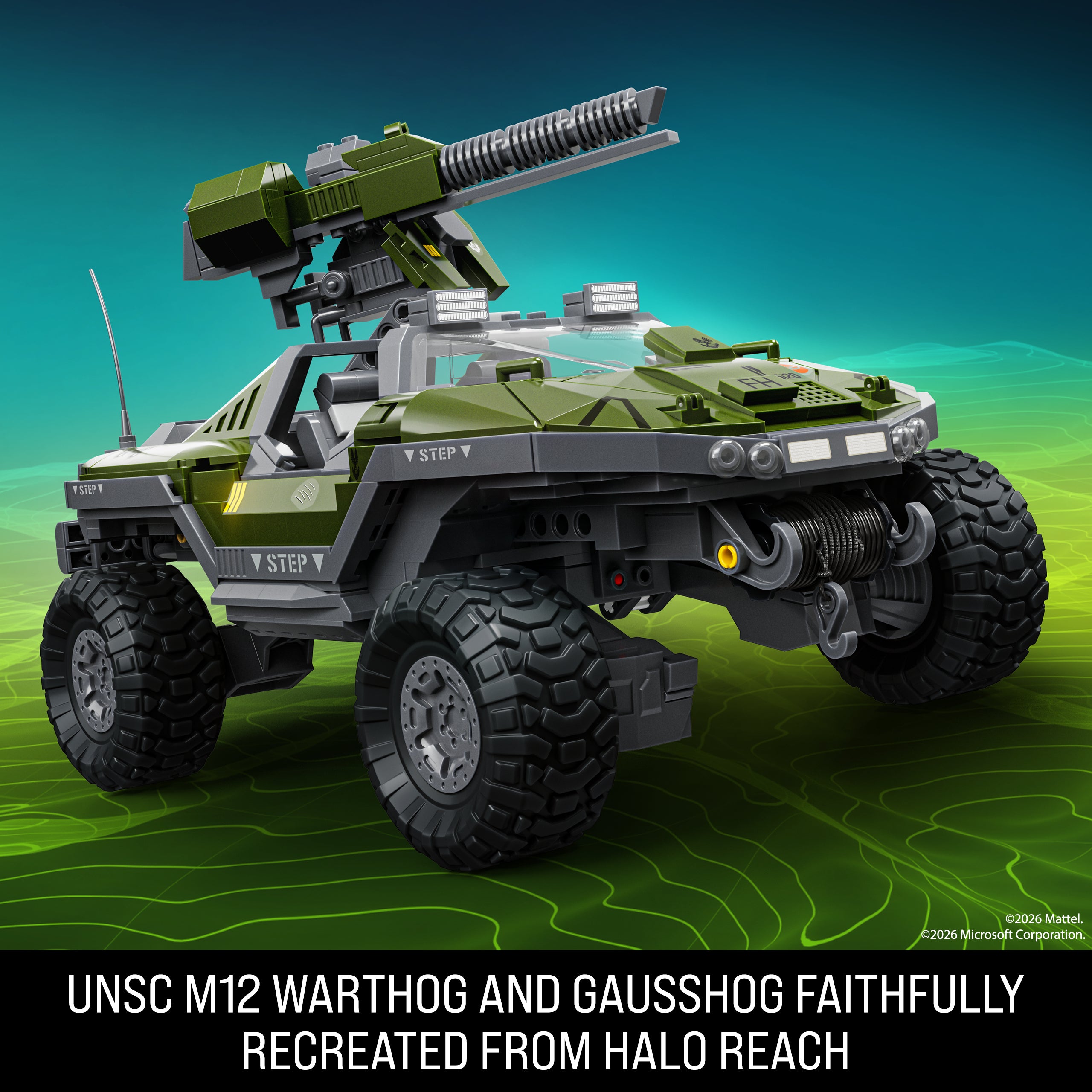 Mattel Brick Shop Hot Wheels Halo UNSC M12 Warthog Building Toy Kit (935 Pieces). For Collectors - Image 4