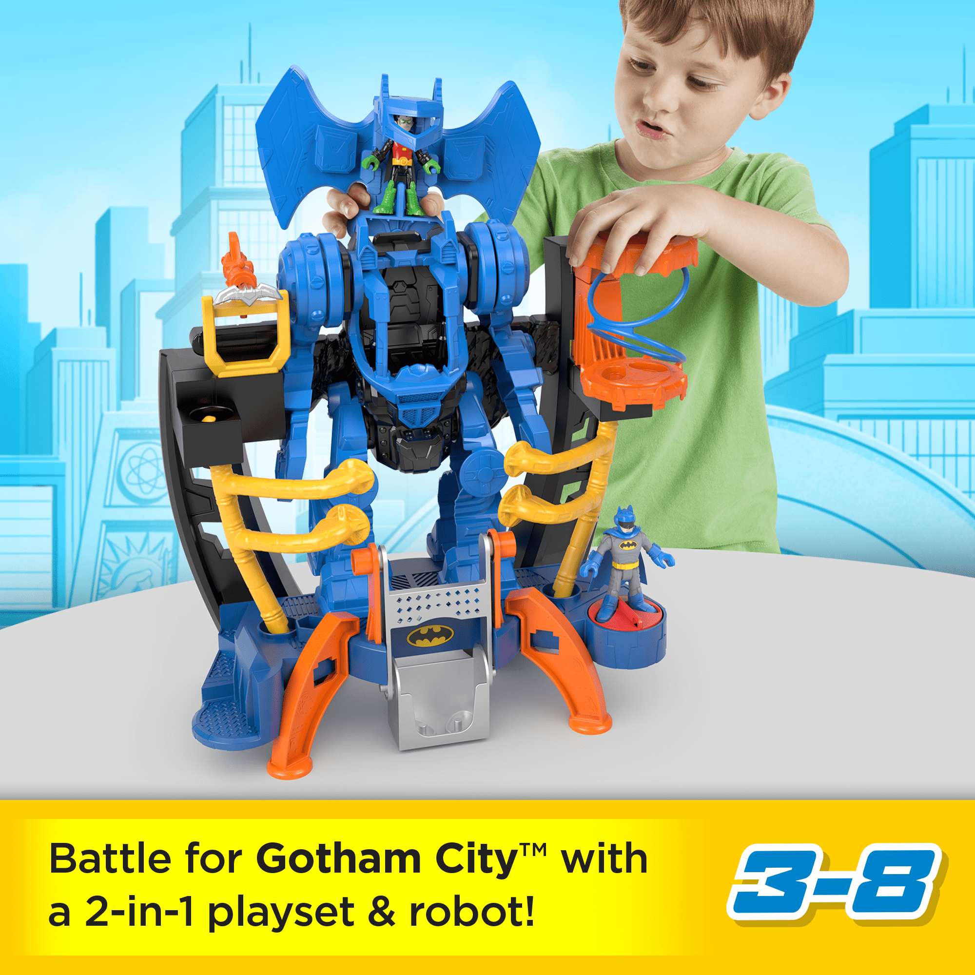 Imaginext DC Super Friends Batman Playset. Robo Command Center With Detachable 10-Inch Robot - Image 2