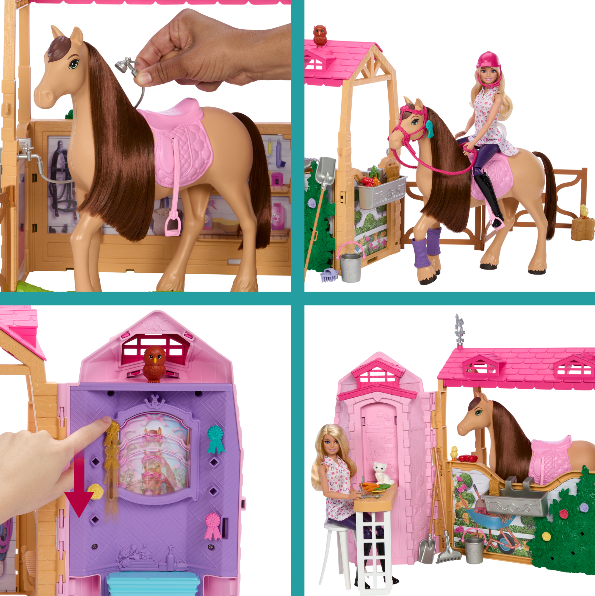 Barbie Detetive A Grande Corrida de Cavalos Conjunto de Brinquedo Estábulo dos Sonhos - Image 4