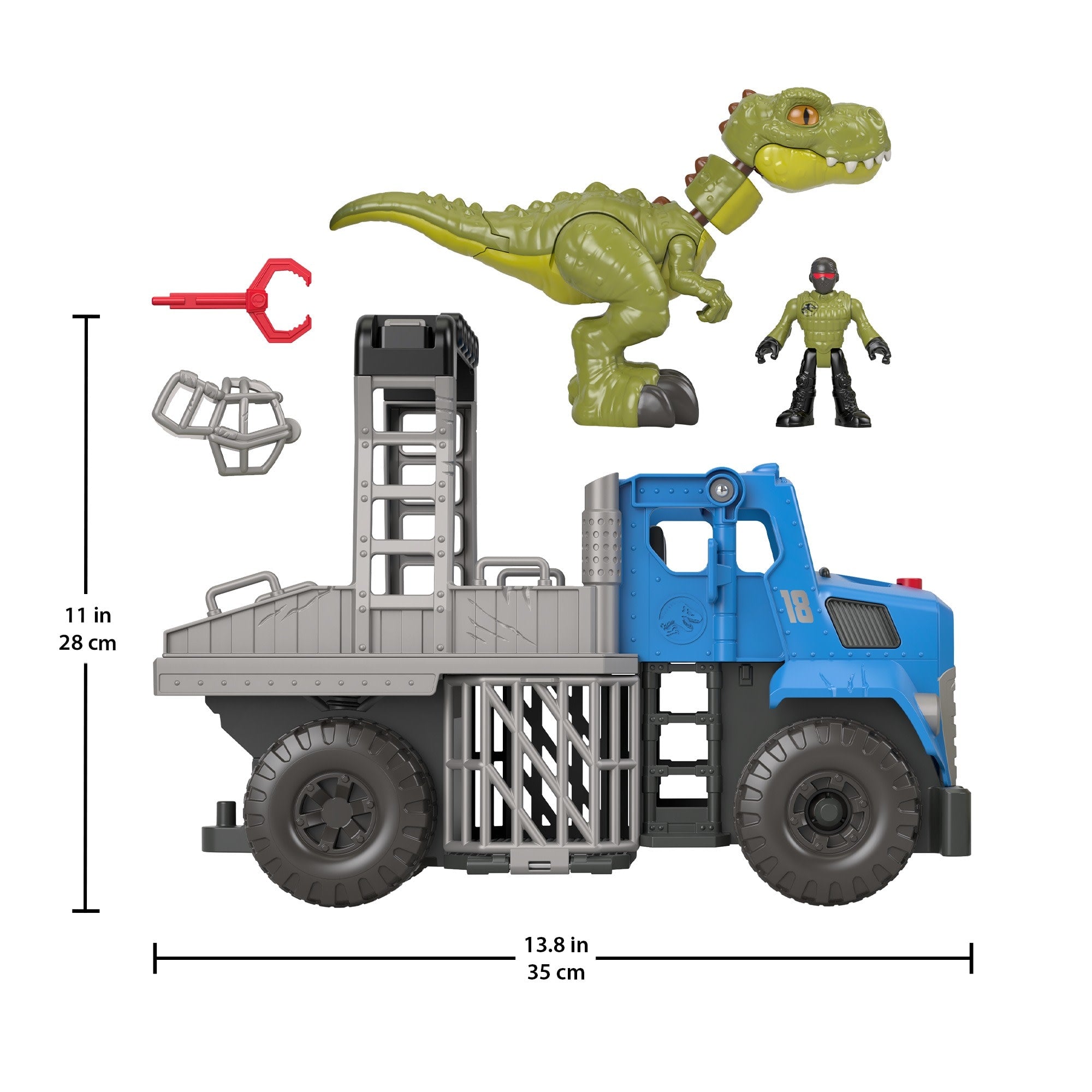Imaginext Jurassic World Dominion Break Out Dino Hauler Vehicle & T. Rex Dinosaur 5-Piece Playset - Image 5