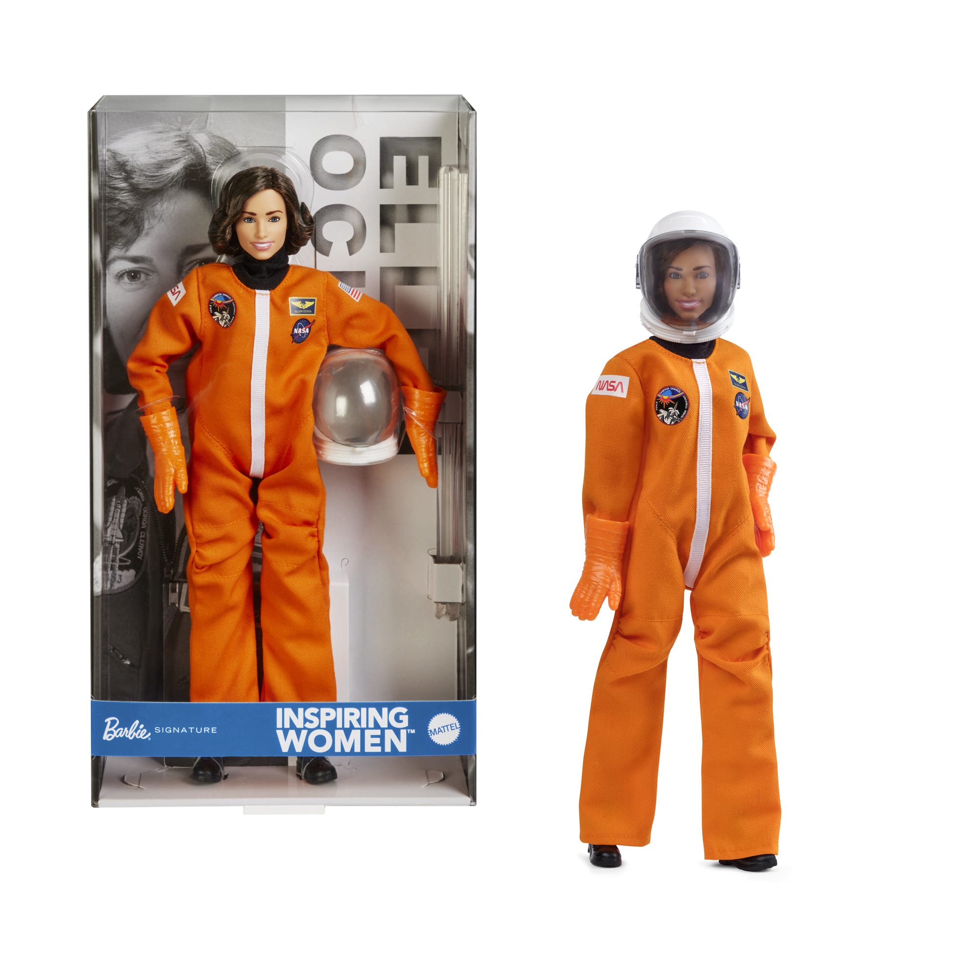 Barbie Signature inspiring Women Ellen Ochoa Fashion Doll Collectible. Astronaut Suit & Accessories