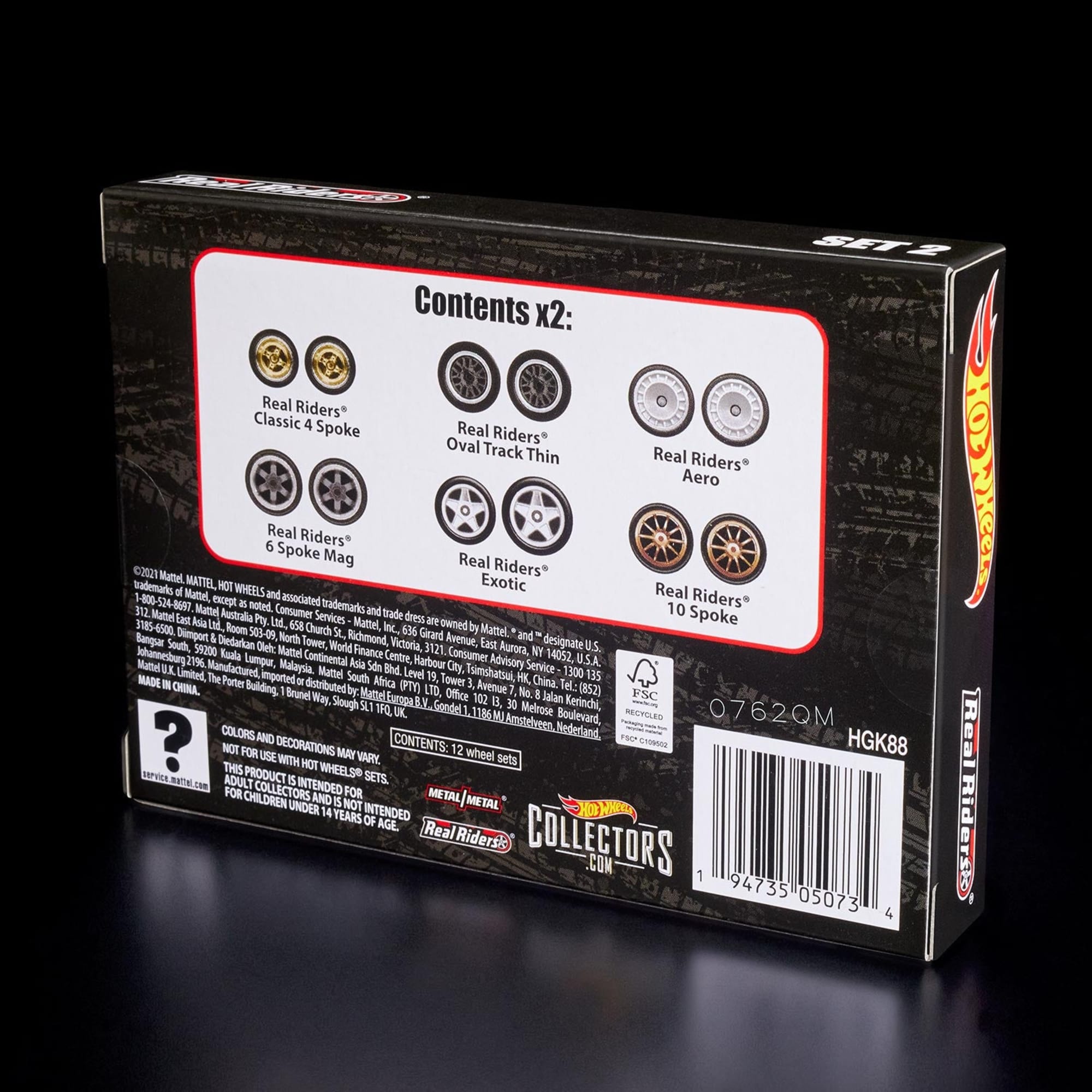 Hot Wheels RLC Exclusive Real Riders Wheels Pack - Set 2 - Image 8