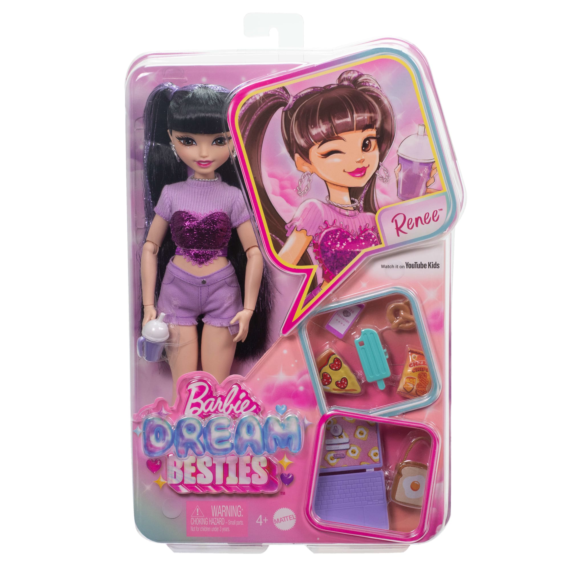 Barbie Dream Besties Renee Fashion Doll With 11 Food Themed Accessories - Image 6