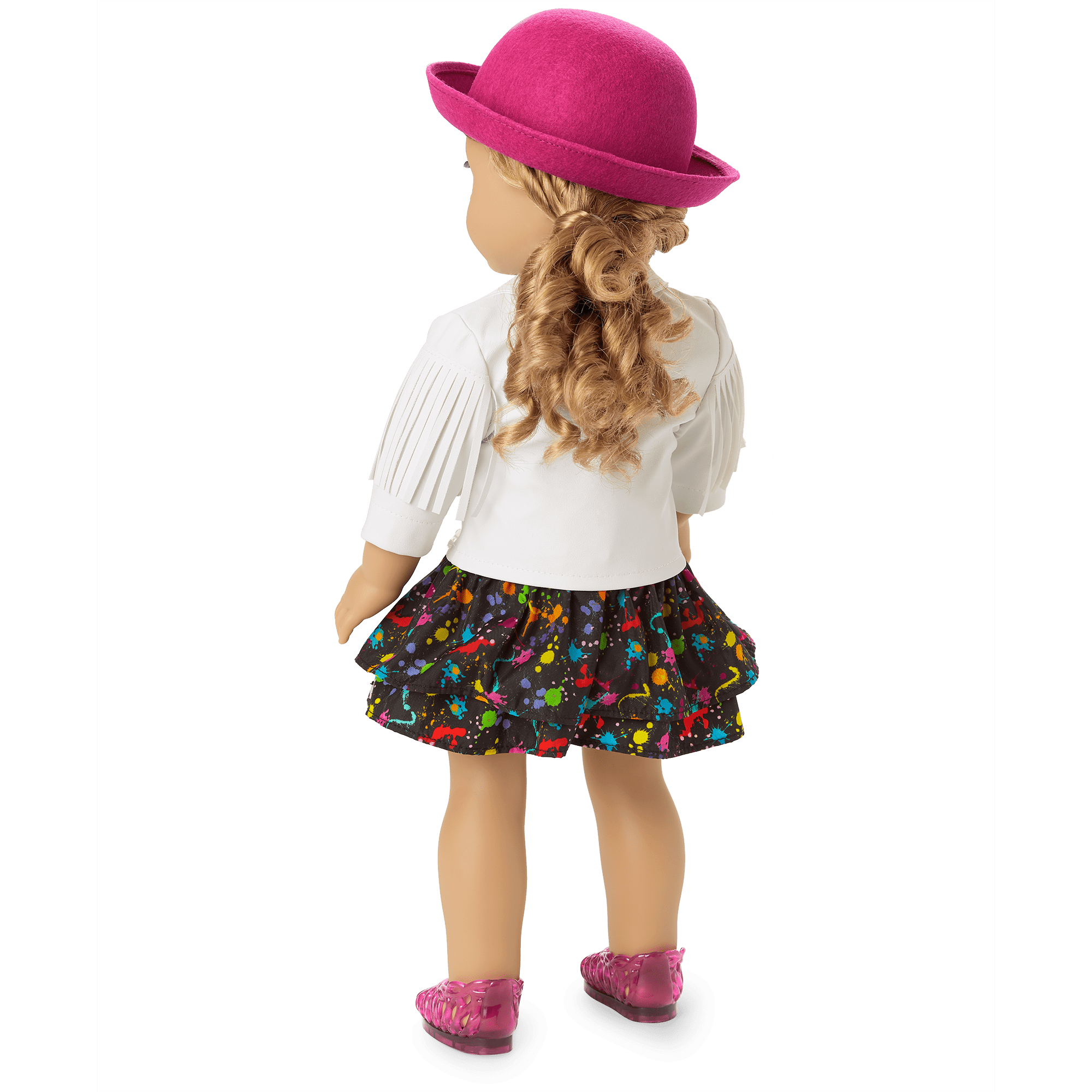 Courtney's™ White Fringe Jacket for 18-inch Dolls (Historical Characters) - Image 3