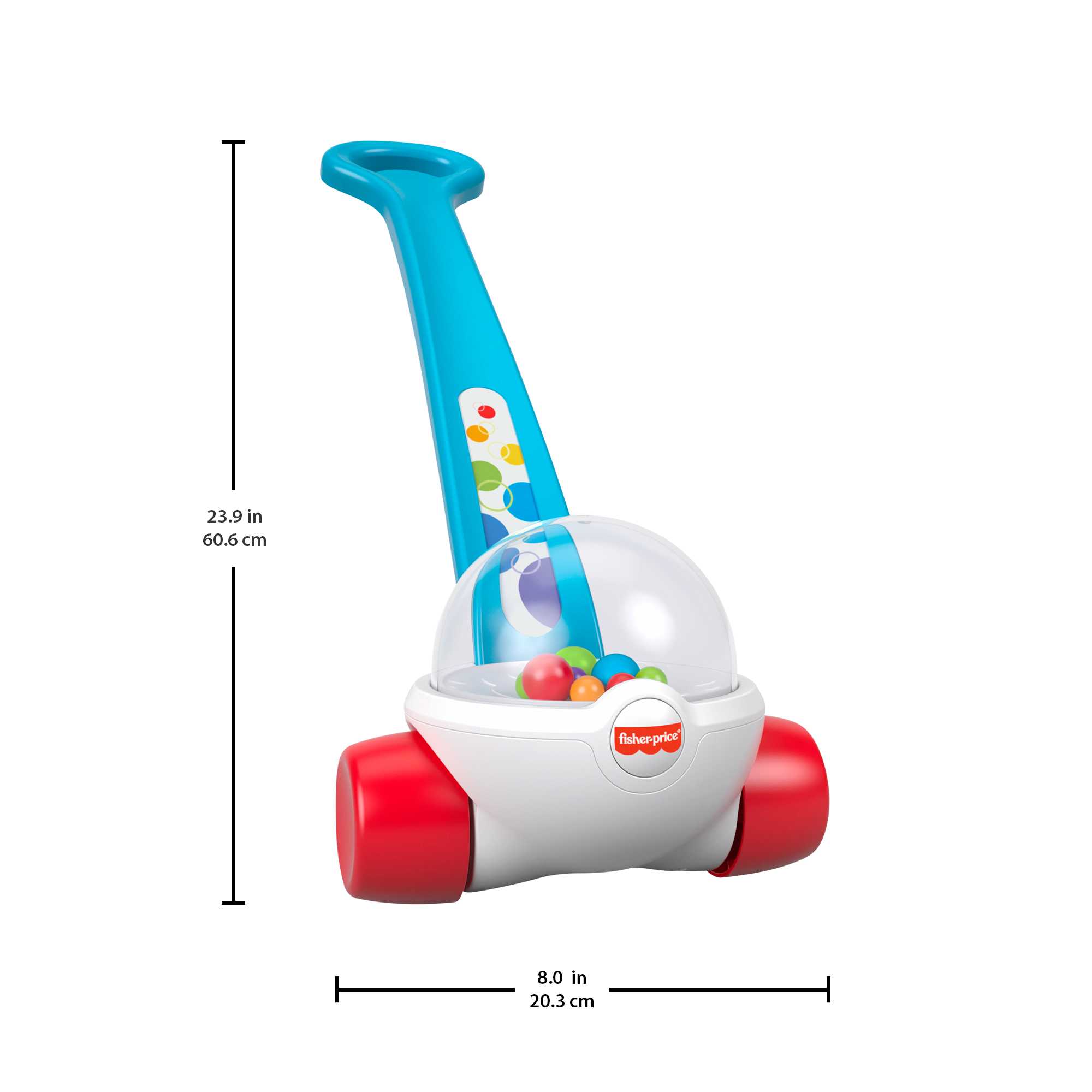 Fisher-Price Corn Popper Blue Push-Along Toy For Baby & Toddlers. 2 Pieces - Image 4