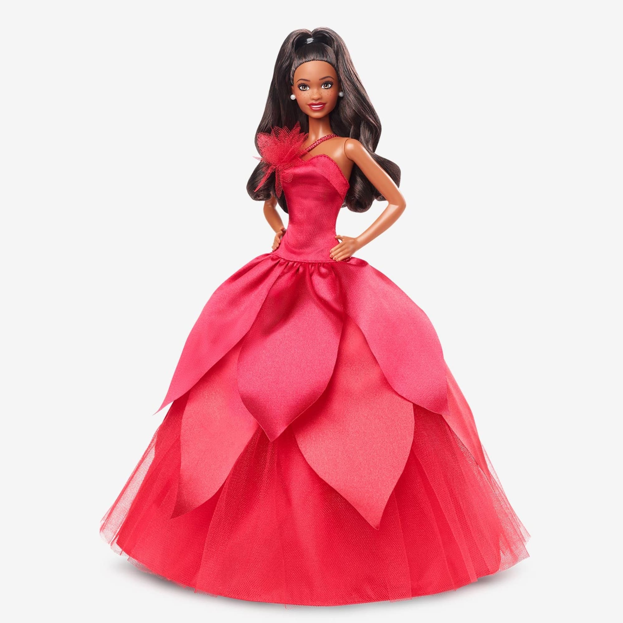 2022 Holiday Barbie. Dark-Brown Hair - Image 2
