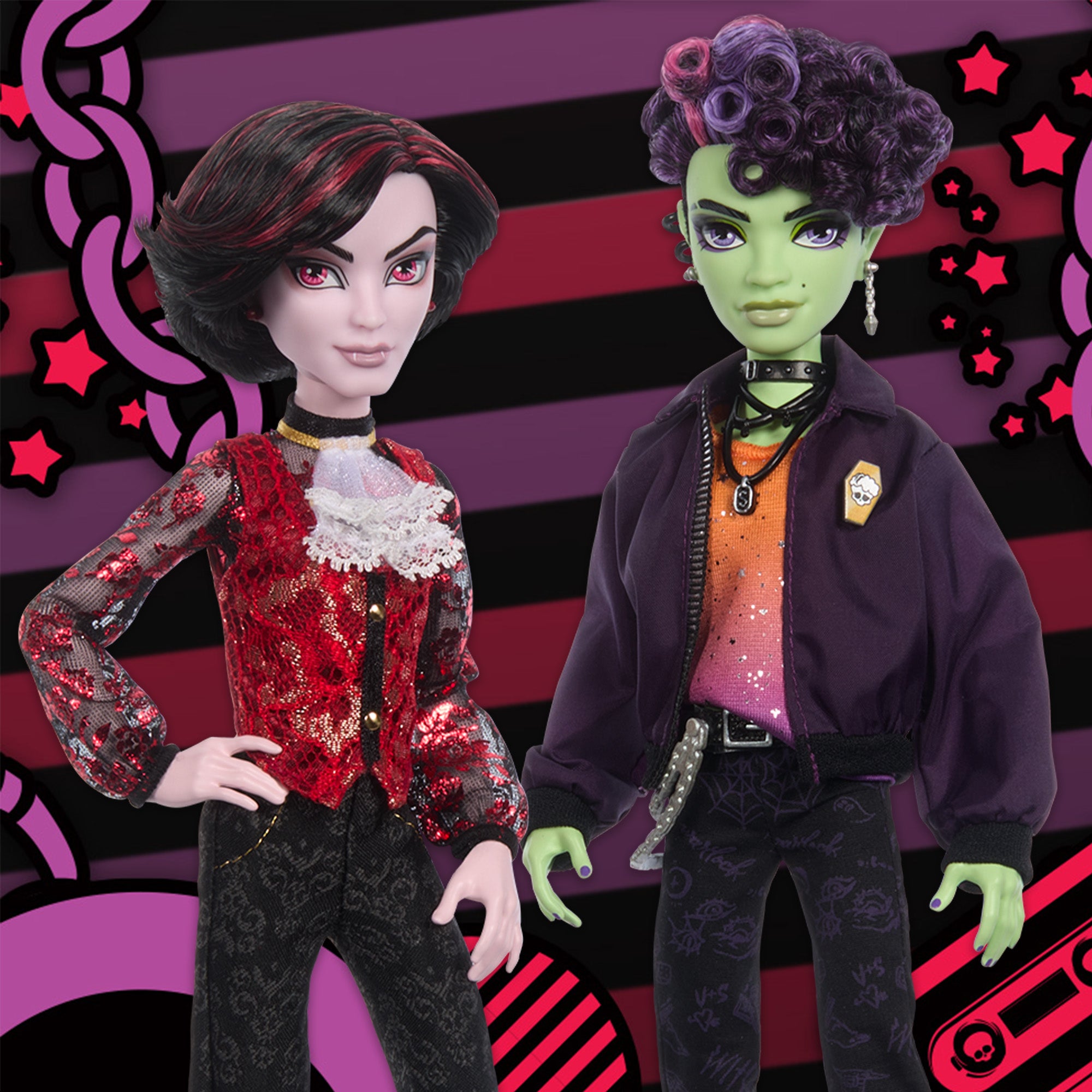 Monster High Kieran Valentine and Spelldon Cauldronello Dolls 2-Pack - Image 3