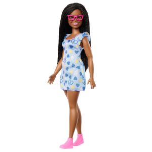 Barbie Fashionistas Doll #229. Doll With Down Syndrome Wearing Heart-Print Dress. Created in Partnership With The National Down Syndrome Society