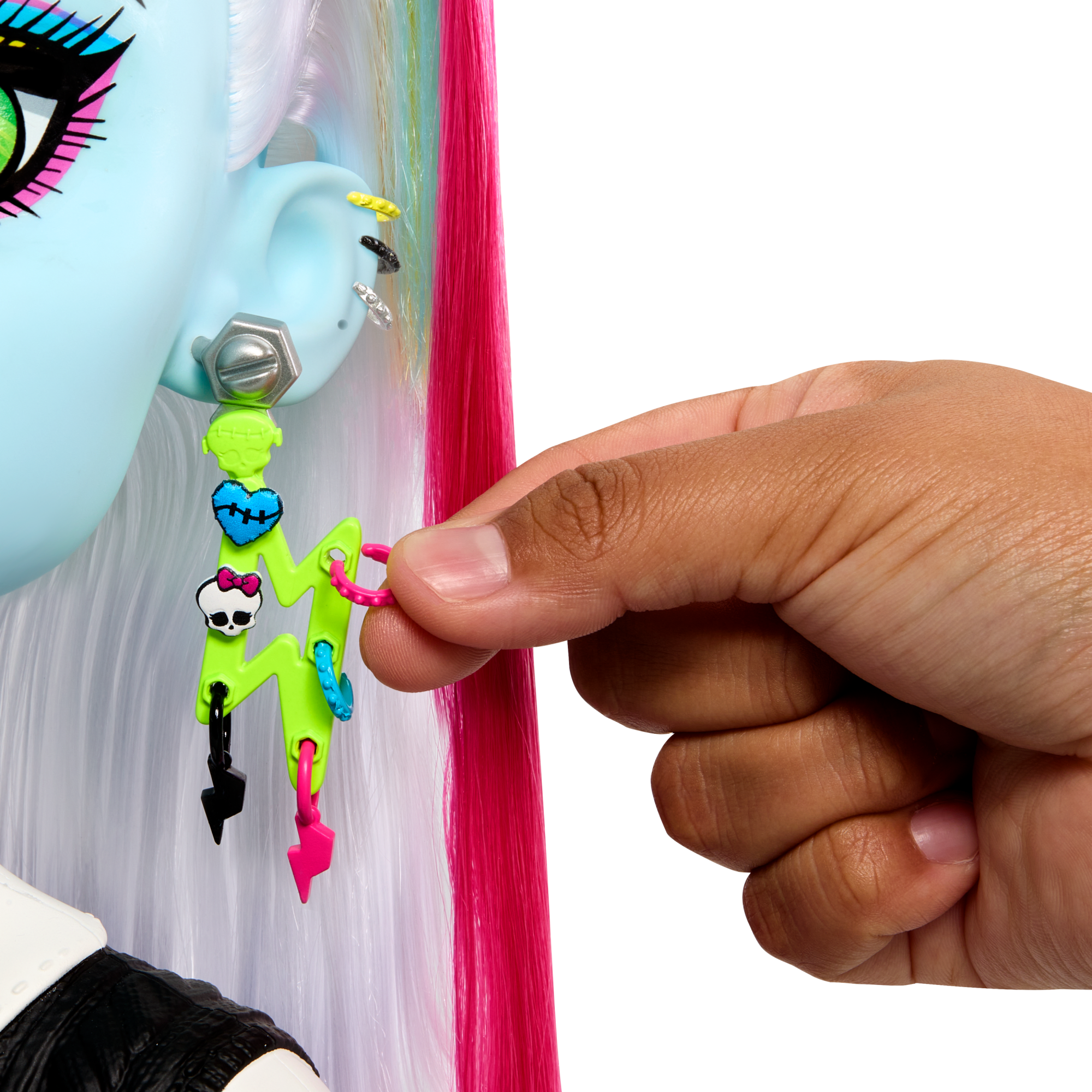 Monster High Tête à Coiffer de Poupée Frankie Stein. 65+ Accessoires - Image 5
