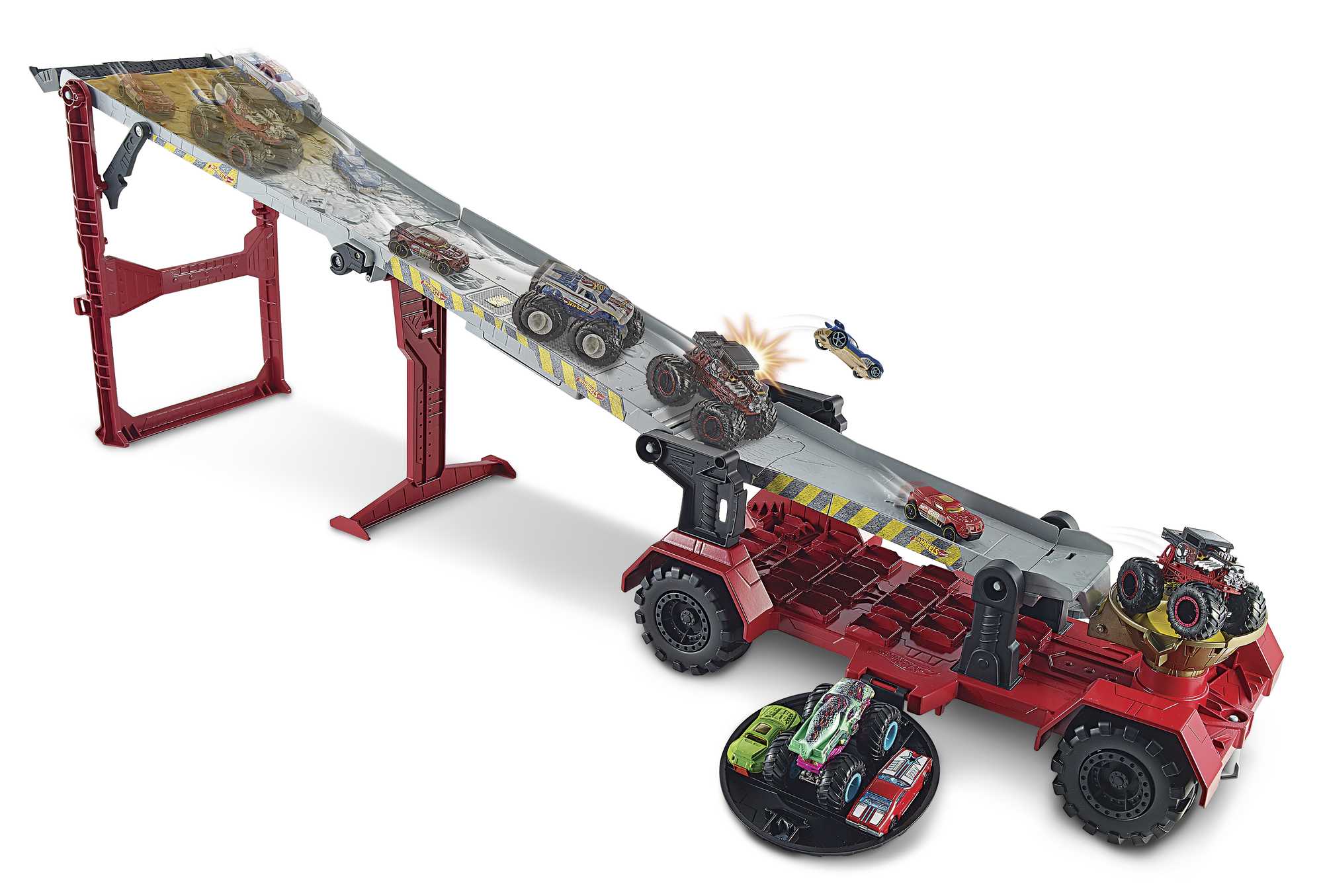 Hot Wheels Monster Trucks Downhill Race & Go Play Set - Image 5