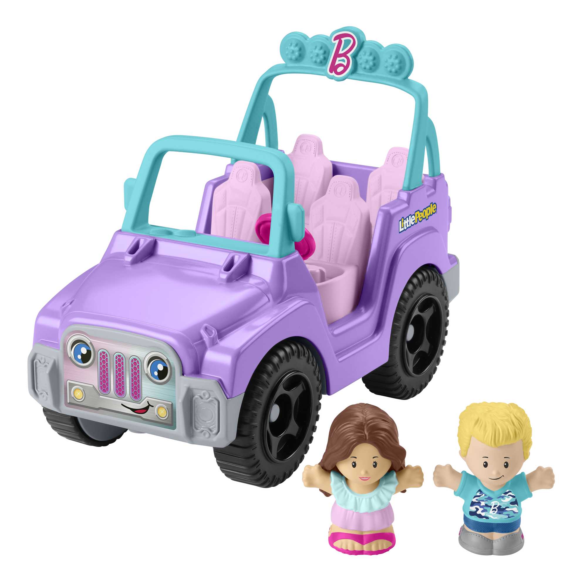 Little People Barbie Toy Car With Sounds And 2 Figures. Beach Cruiser. Toddler Toys