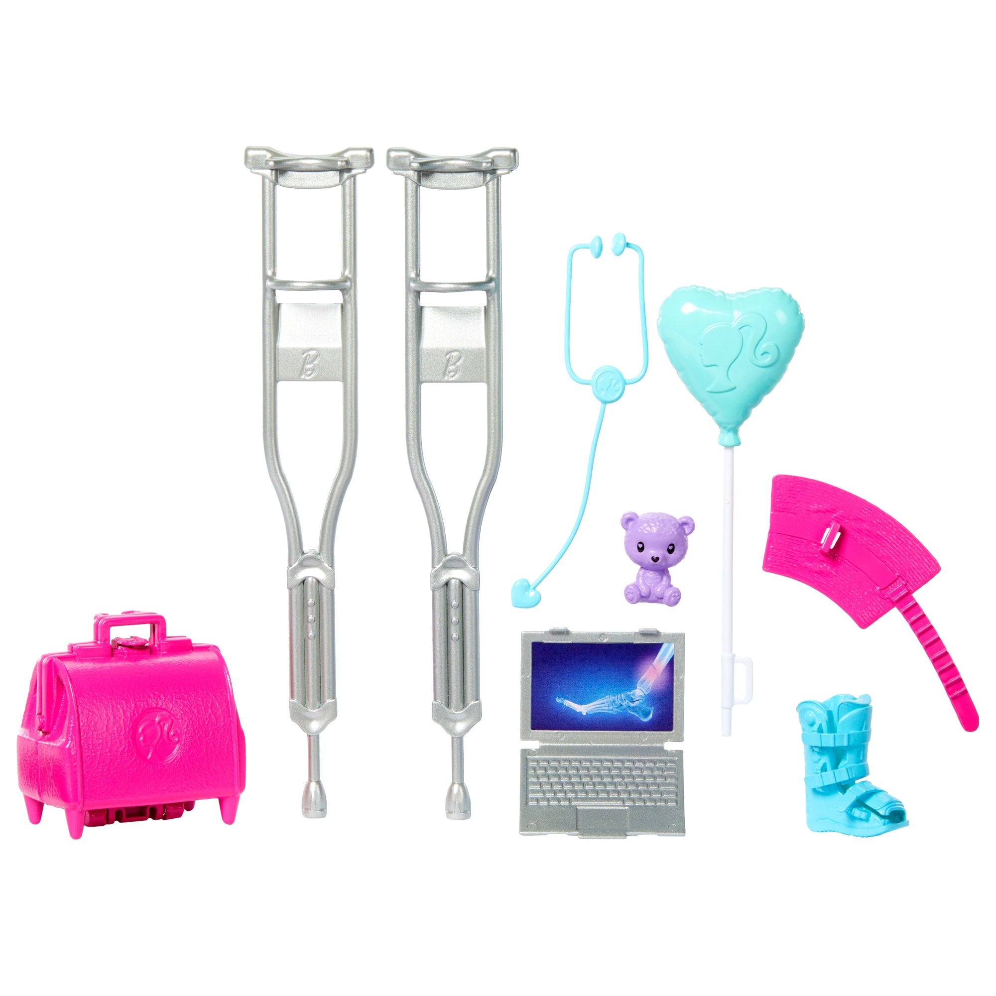 Barbie World Coffret Médical. 10Accessoires Pour Poupée