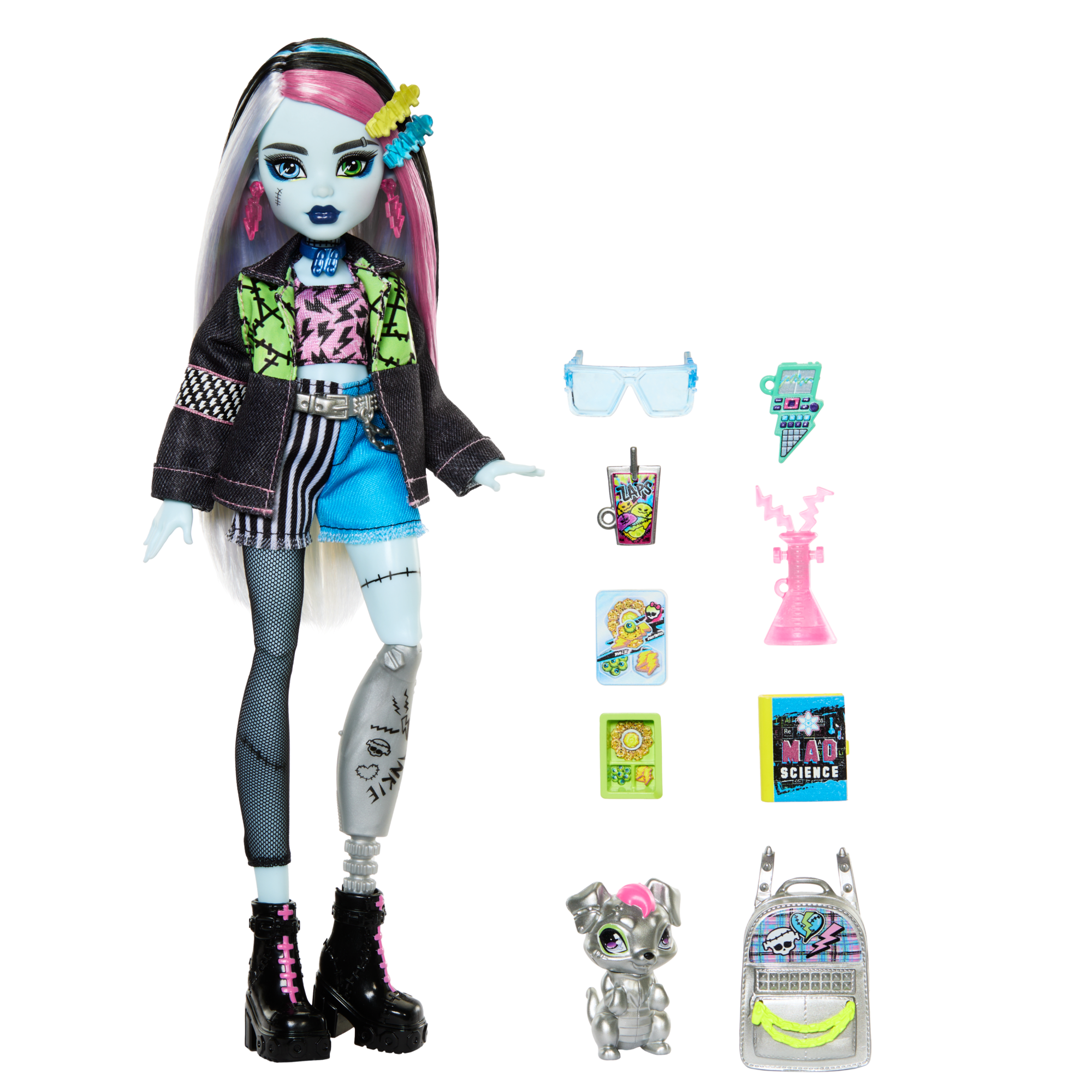 Monsterhigh-Poupée Frankie Stein-Poupée Avec Animal et Accessoires - Image 4