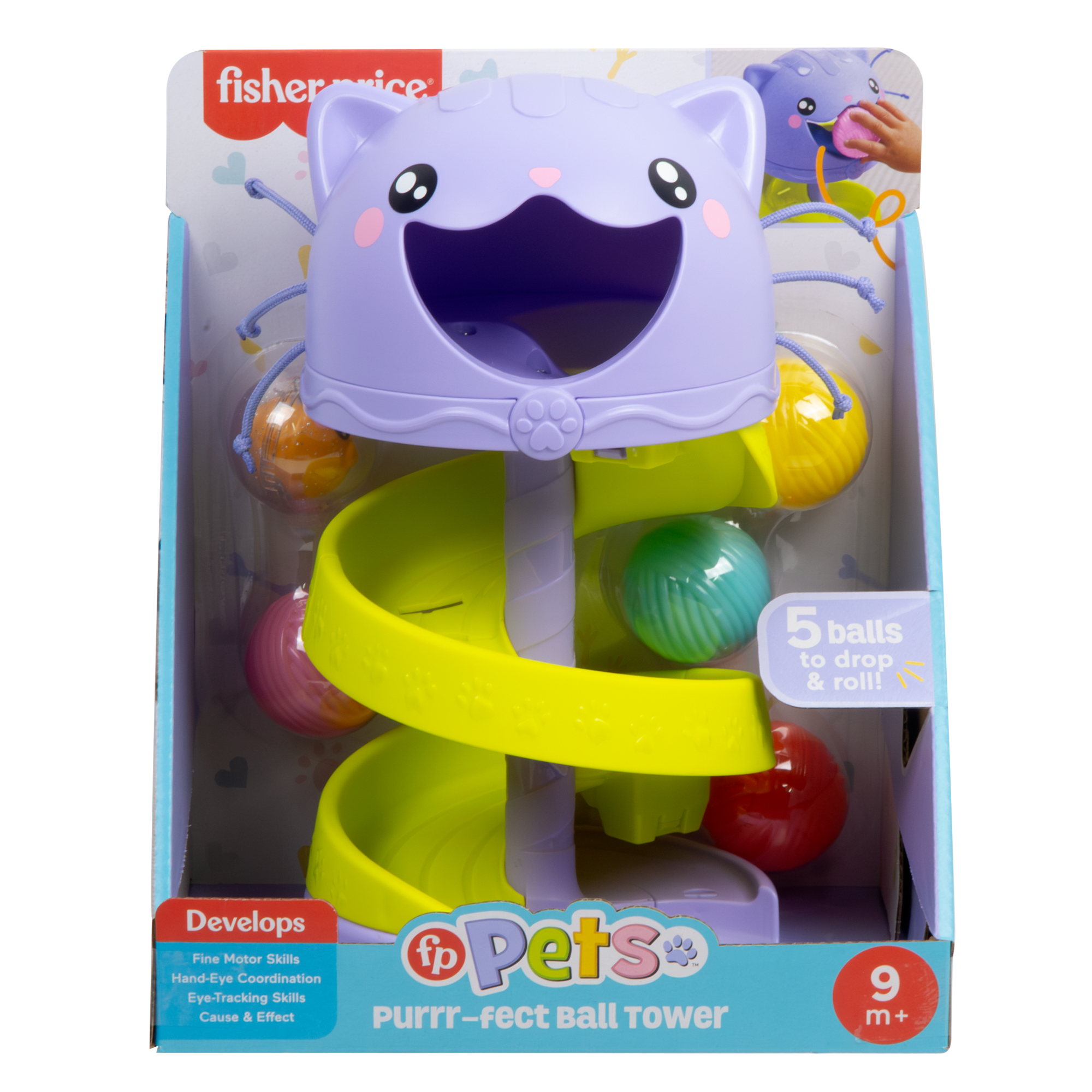 Fisher-Price Fp Pets Purrr-Fect Ball Tower Developmental Toy For Babies & Toddlers - Image 6