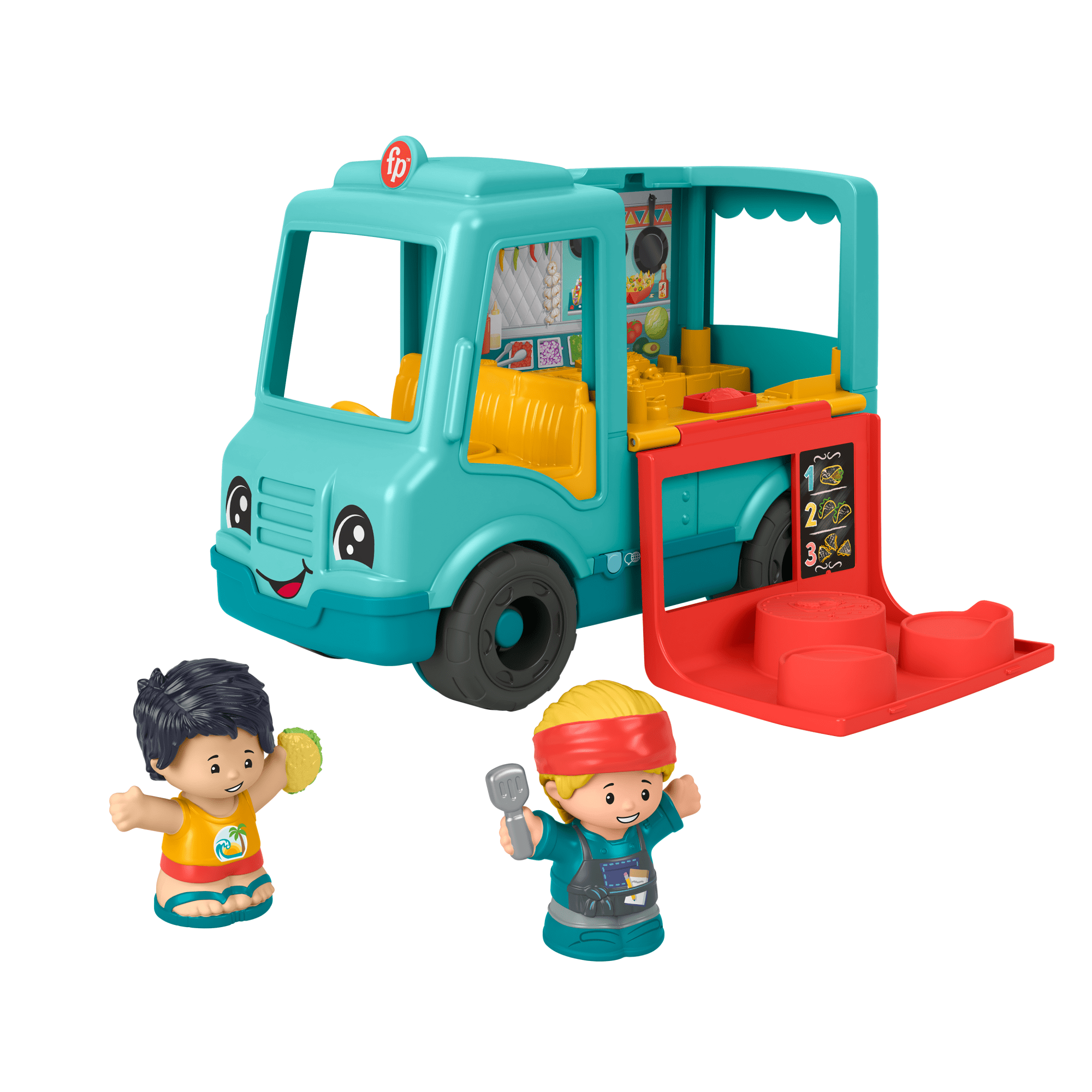 Fisher-Price Little People Serve It Up Food Truck Musical Toddler Toy Vehicle. Multilanguage Version