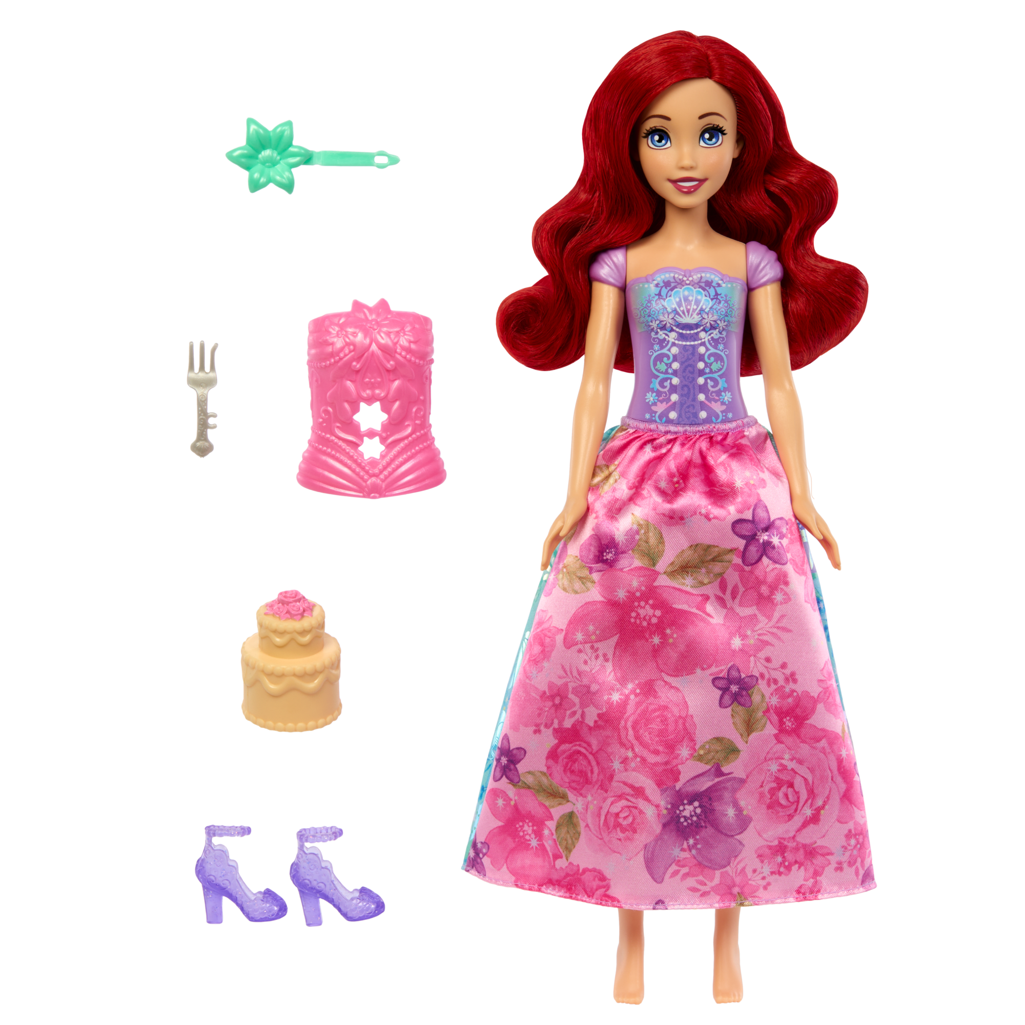 Disney Princess Spin & Reveal Ariel Fashion Doll & Accessories With 11 Surprises - Image 4