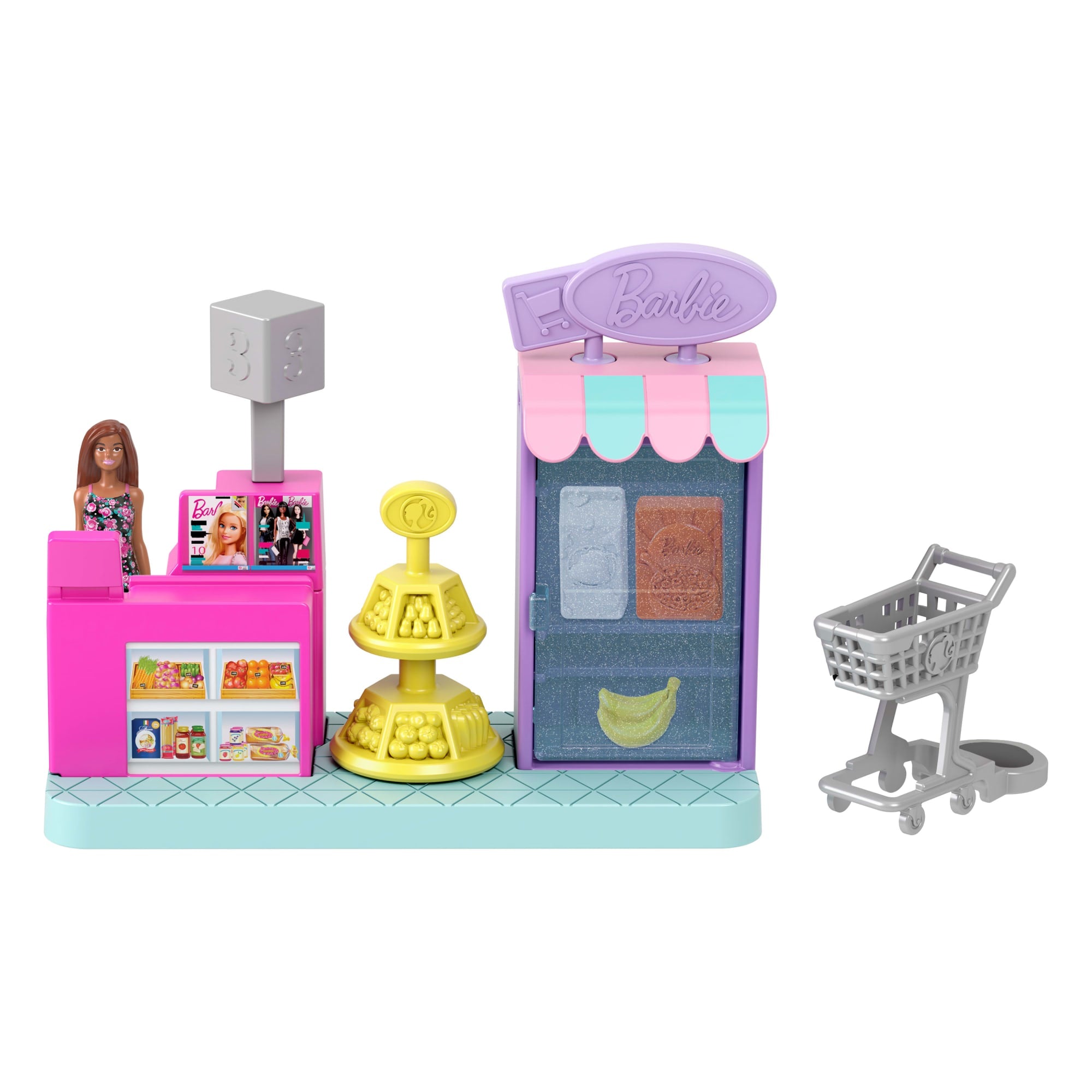 Barbie Mini BarbieLand Conjunto de Brinquedo Supermercado com Mini Boneca - Image 4