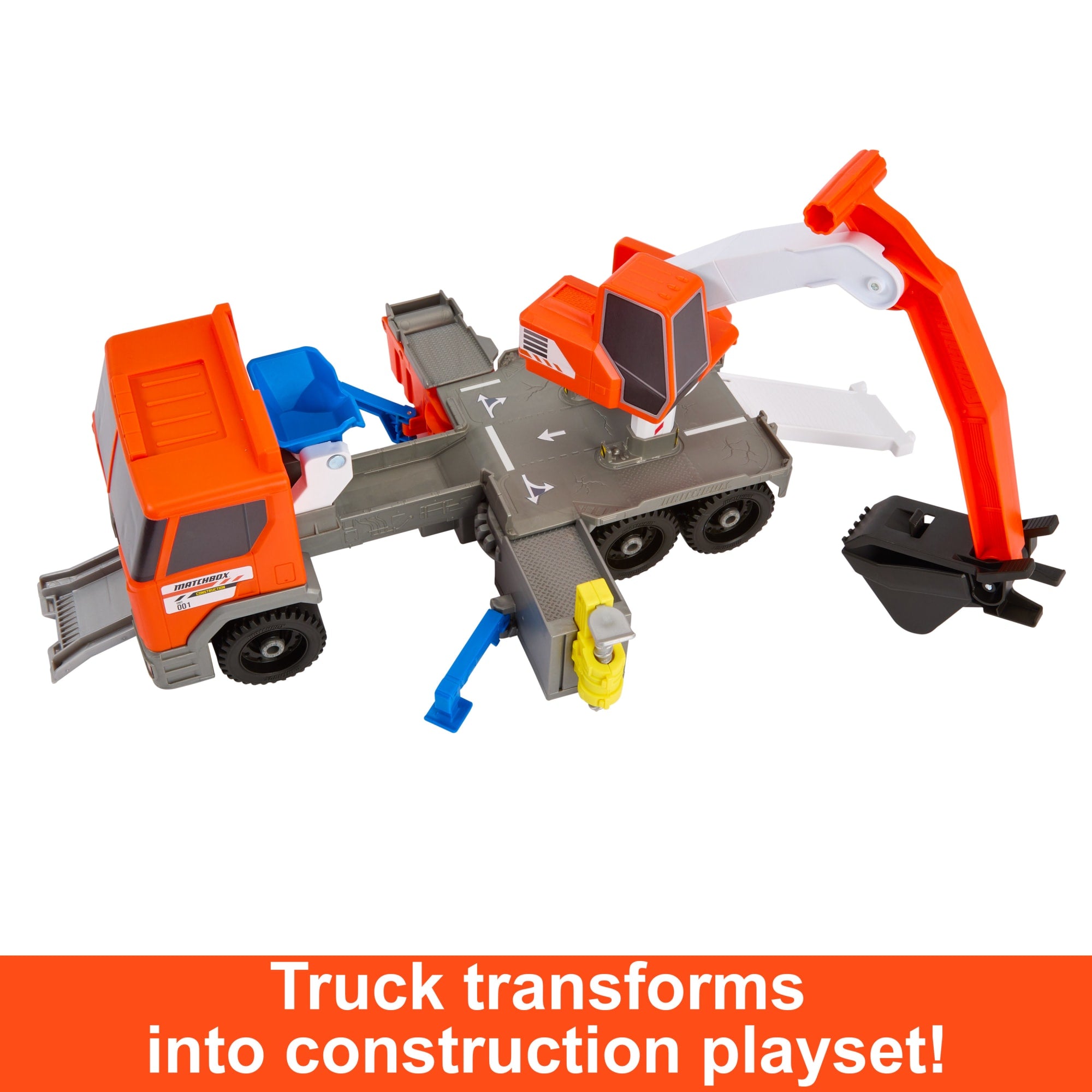 Matchbox Action Drivers Matchbox Transforming Excavator. Toy Construction Truck With 1:64 Scale Vehicle - Image 2