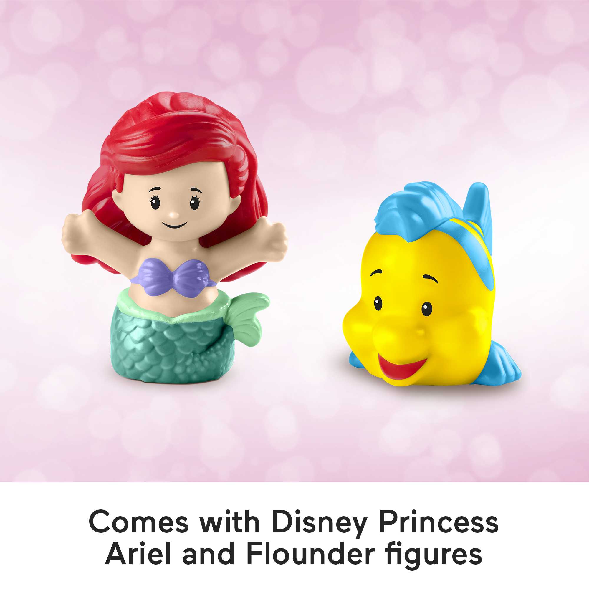 Disney Princess Ariel's Light-Up Sea Carriage Little People Musical Vehicle For Toddlers - Image 5