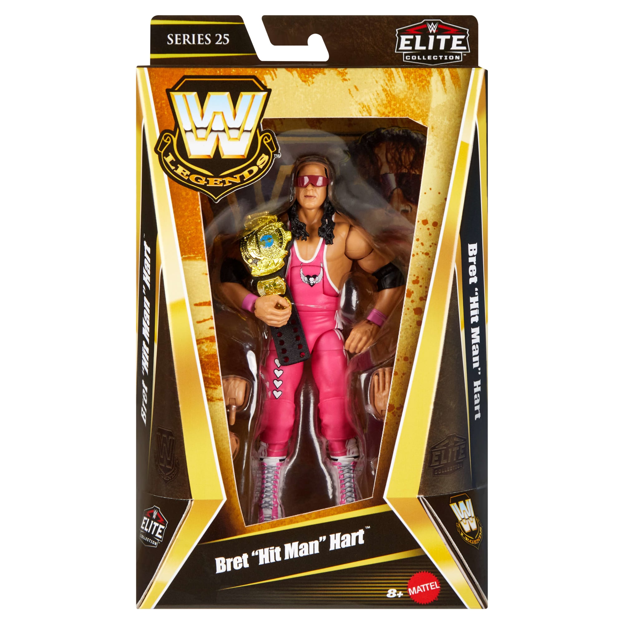 WWE Elite Legends Bret Hit Man Hart Action Figure - Image 6