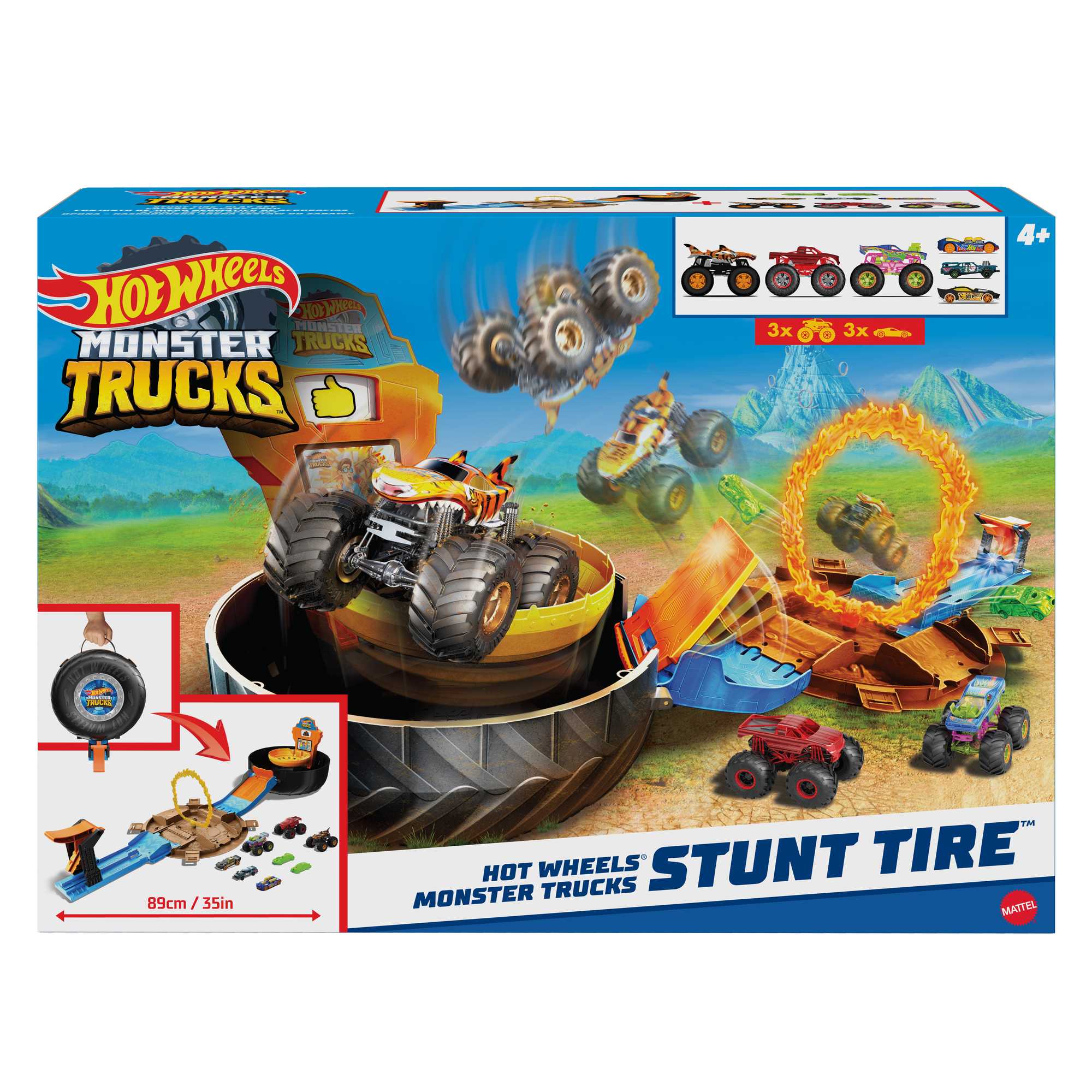Hot Wheels Monster Trucks Stunt Tire Playset. Gift For Kids 4 To 8 Years Old - Image 6