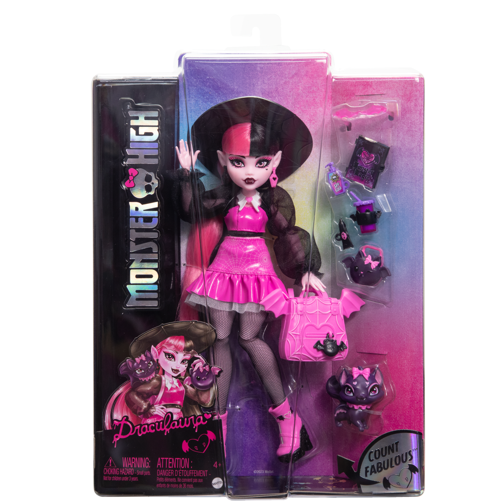 Monster High Draculaura Fashion Doll With Pet Count Fabulous And Accessories - Image 6