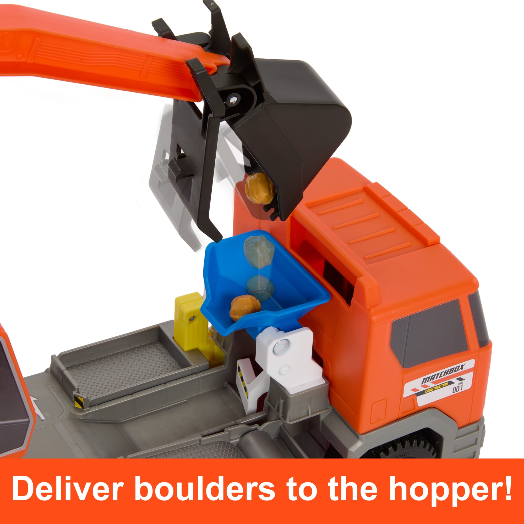 Matchbox Action Drivers Matchbox Transforming Excavator. Toy Construction Truck With 1:64 Scale Vehicle - Image 4