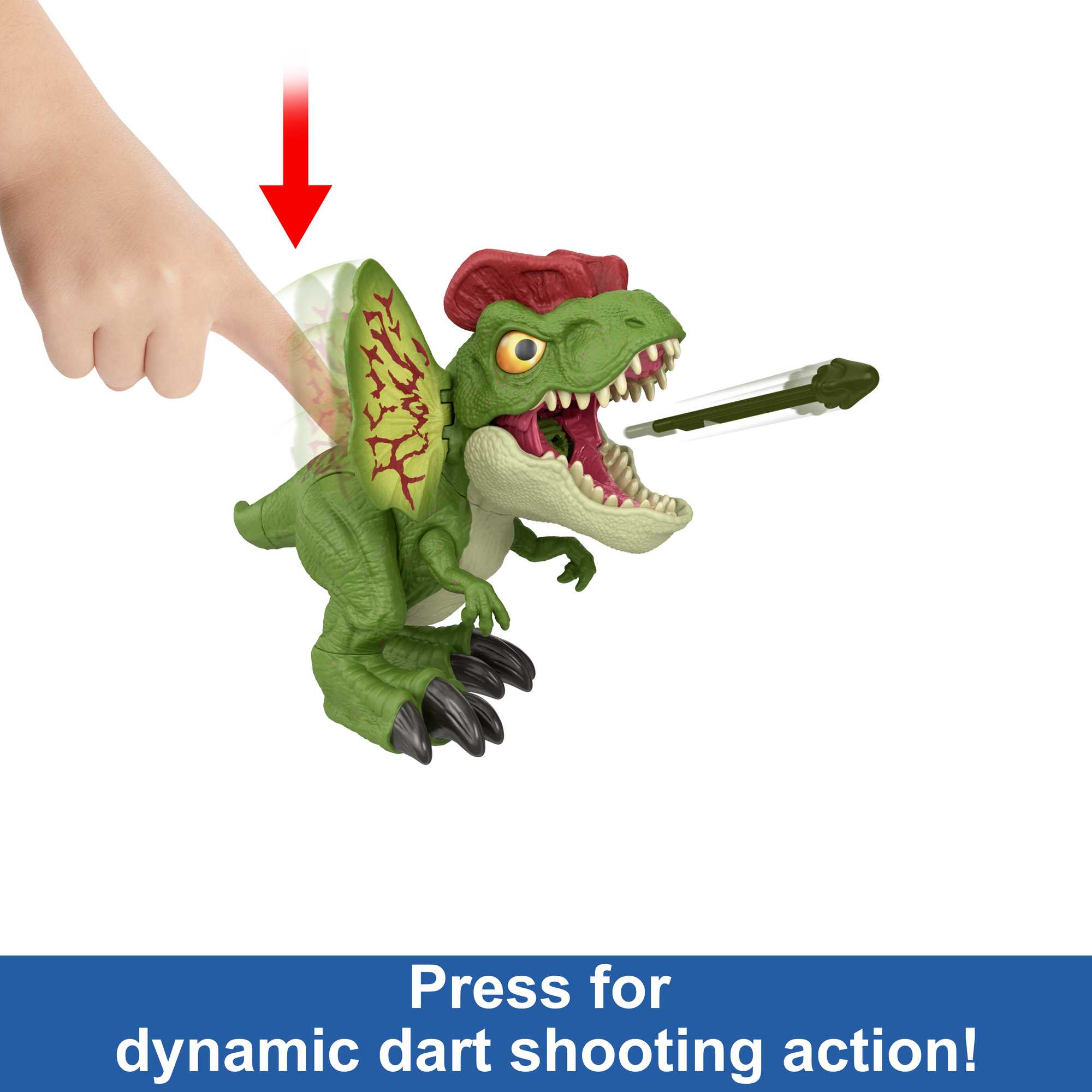Jurassic World Dinosaur Sound Toy. Uncaged Fierce Launchin Dilophosaurus Figure - Image 3