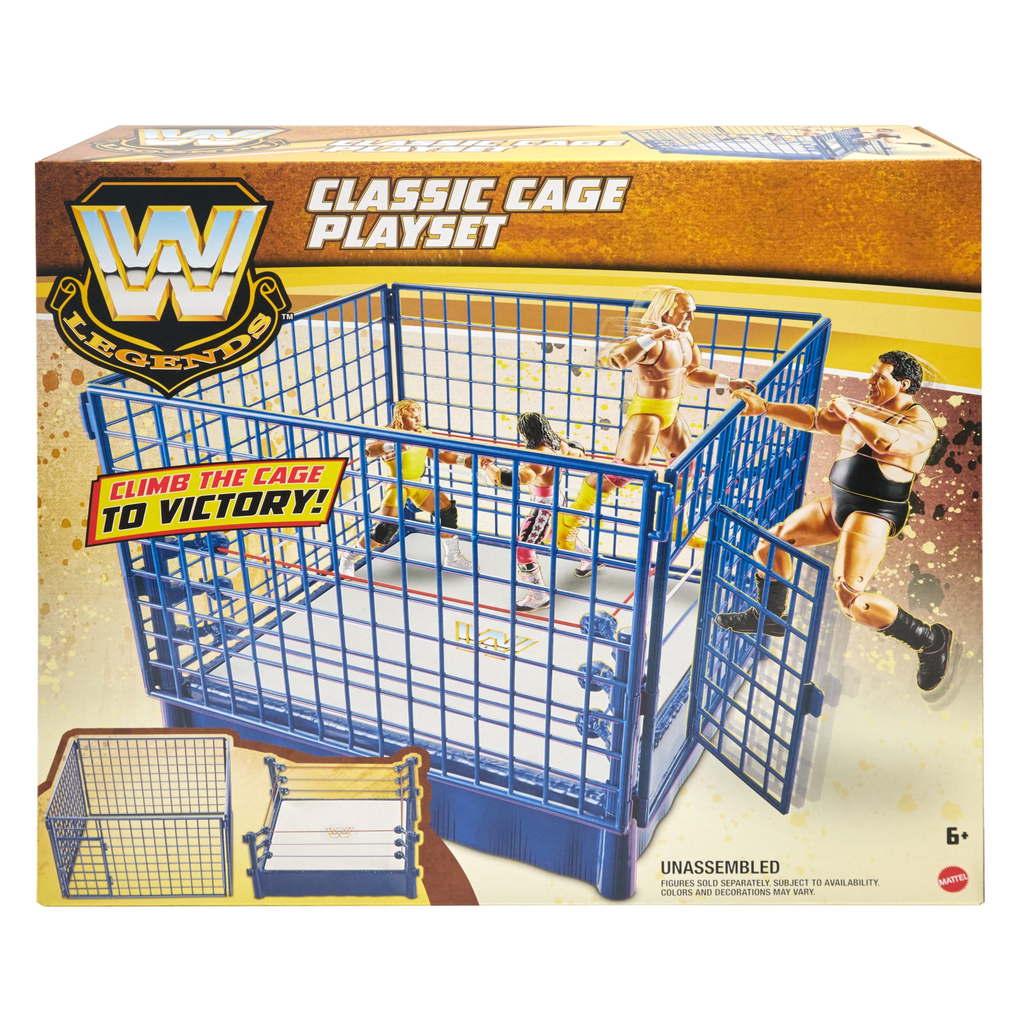 WWE Legends Steel Cage & Superstar Ring Playset