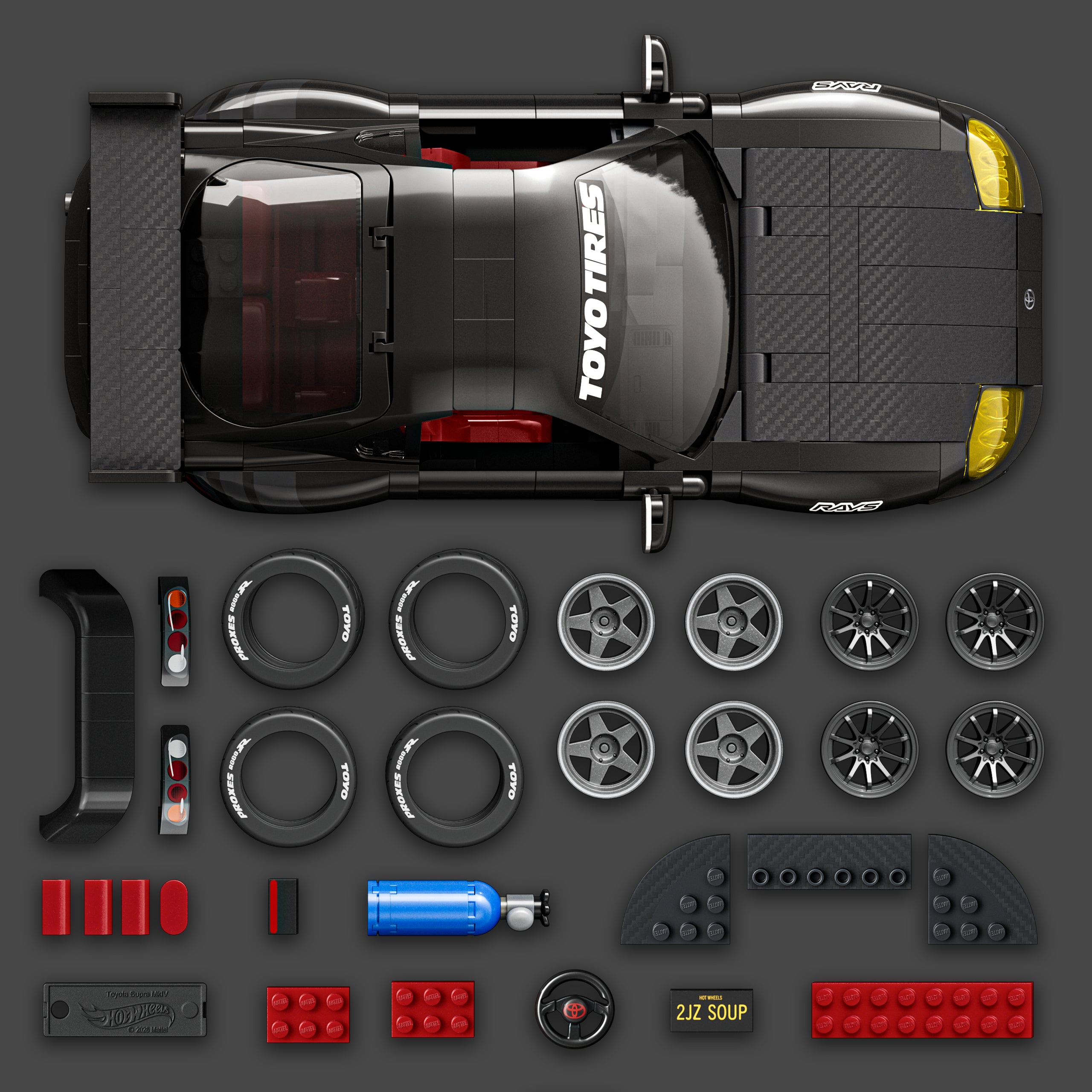 Hot Wheels-Coffret de Construction Toyota Supra Mkiv de 1994 - Image 4