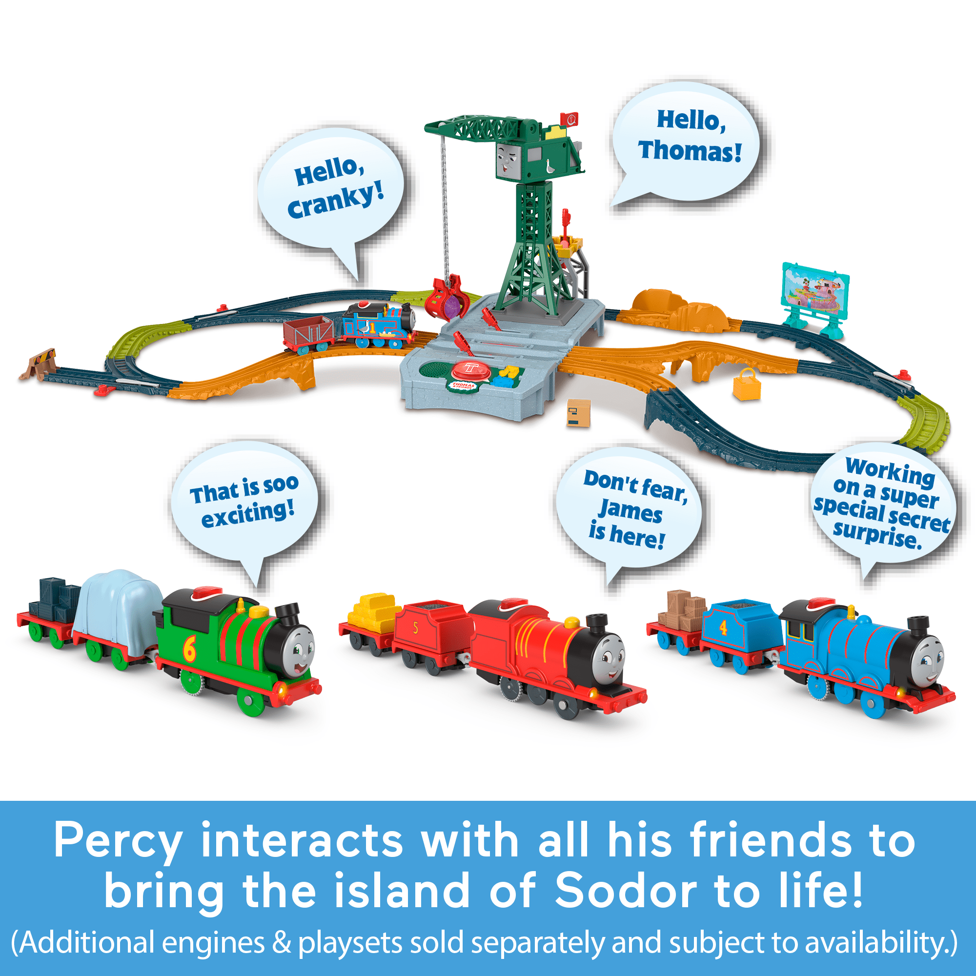Thomas & Friends Talking Percy Toy Train. Motorized Engine With Phrases & Sounds - Image 4