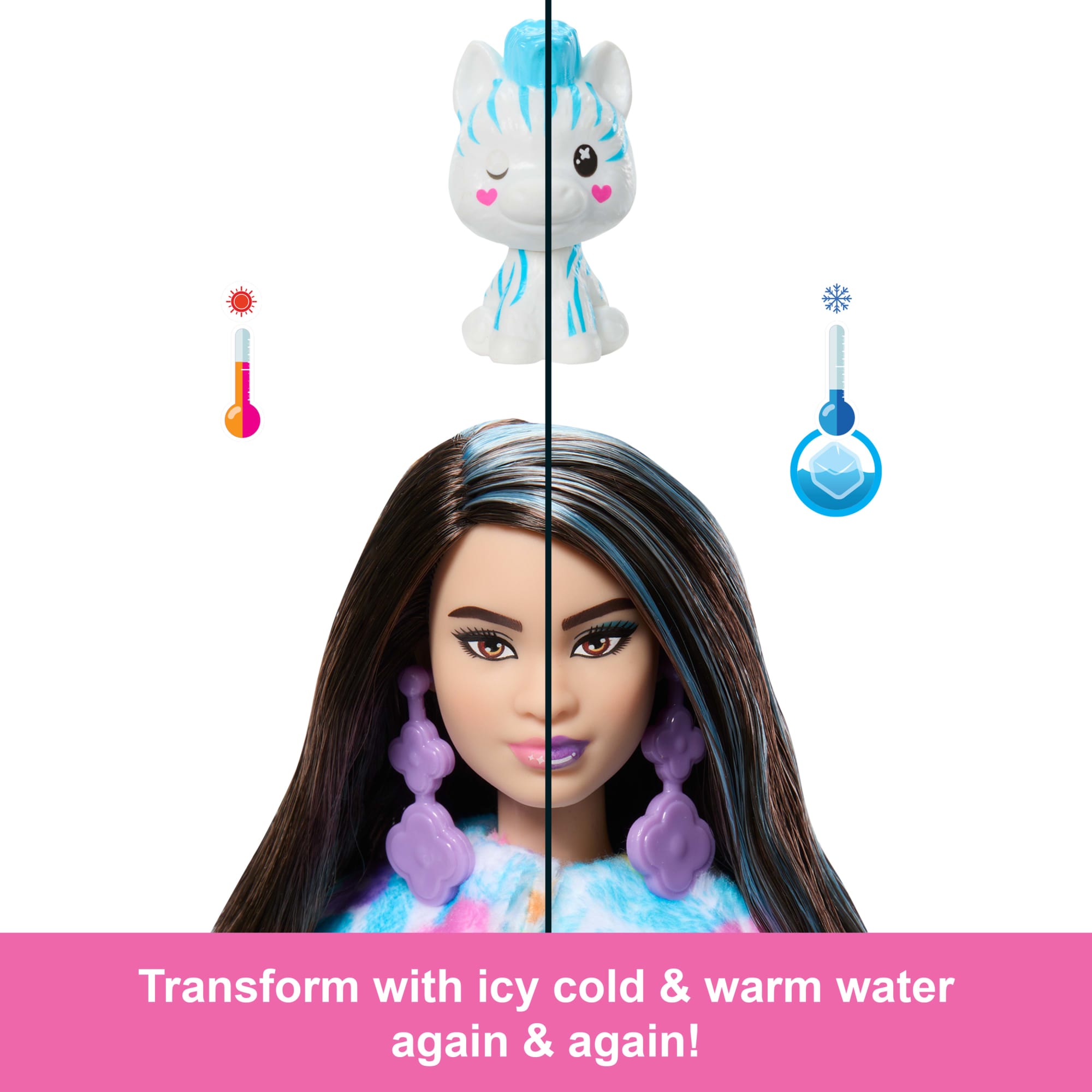 Barbie Cutie Reveal Zebra Doll & Accessories. Color Dream Series With 10 Surprises - Image 4