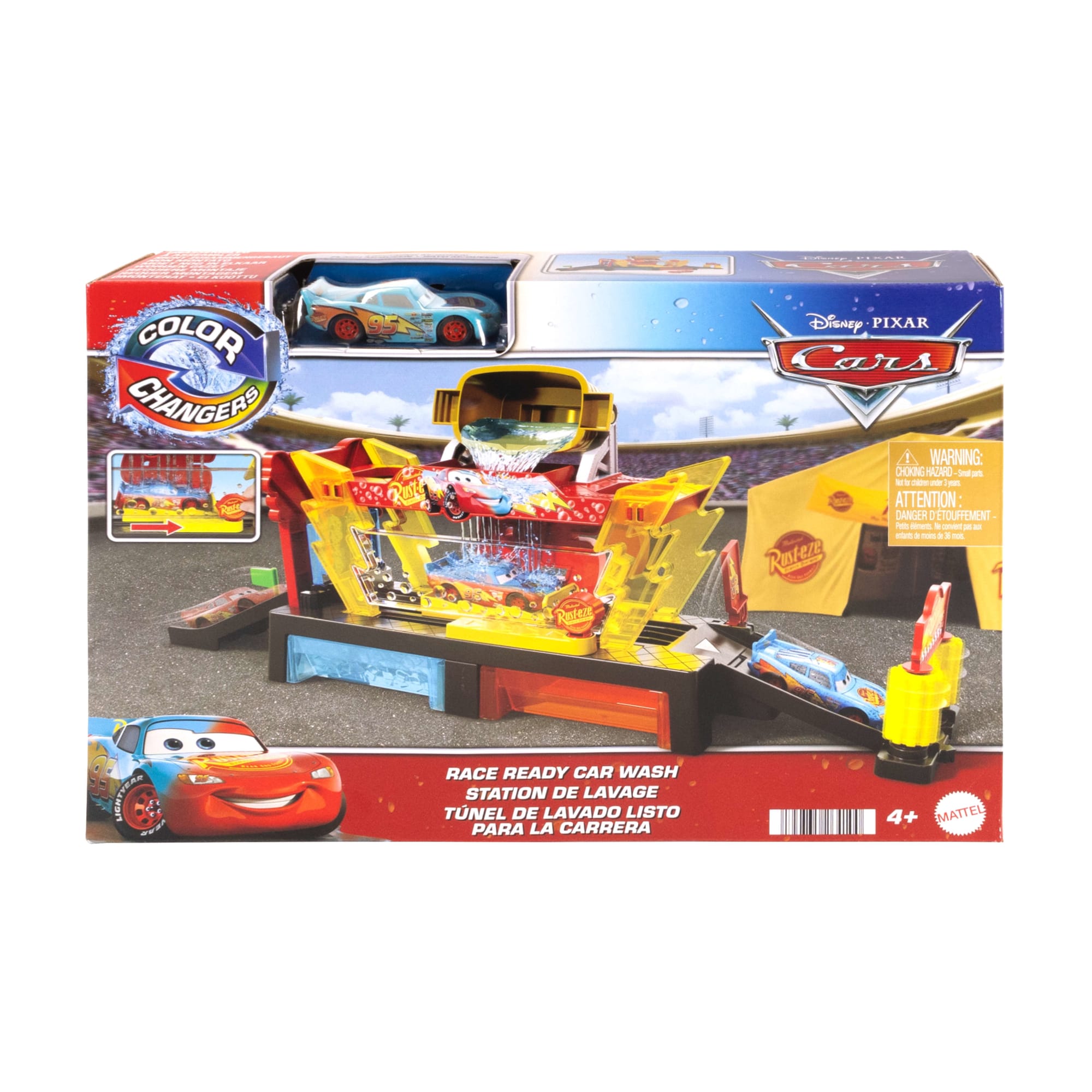 Disney And Pixar Cars Color Changers Race Ready Car Wash Playset & Color Changing Lightning Mcqueen - Image 6