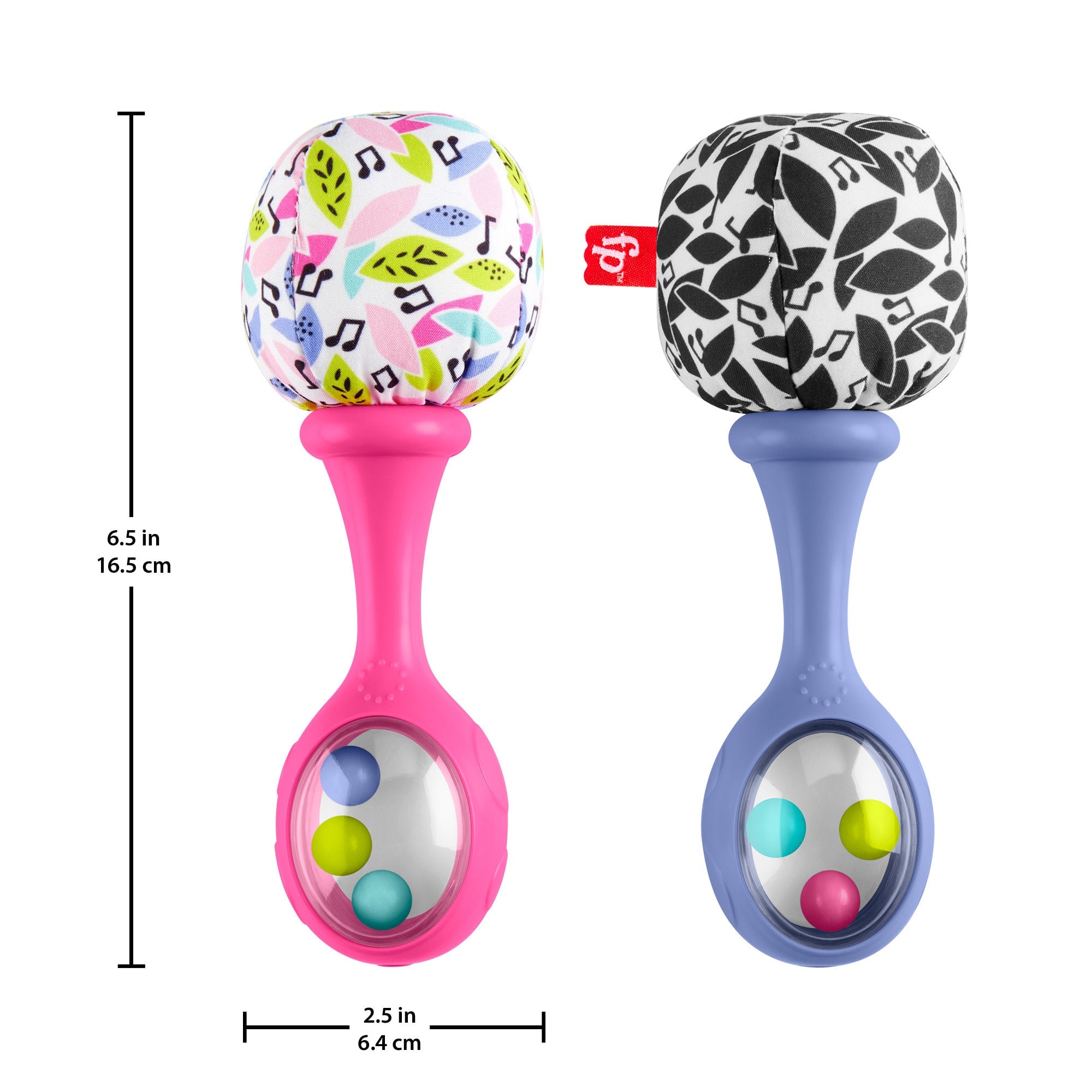 Fisher-Price Rattle 'n Rock Maracas Set Of 2 Baby Rattles. Newborn Toys. Pink - Image 3