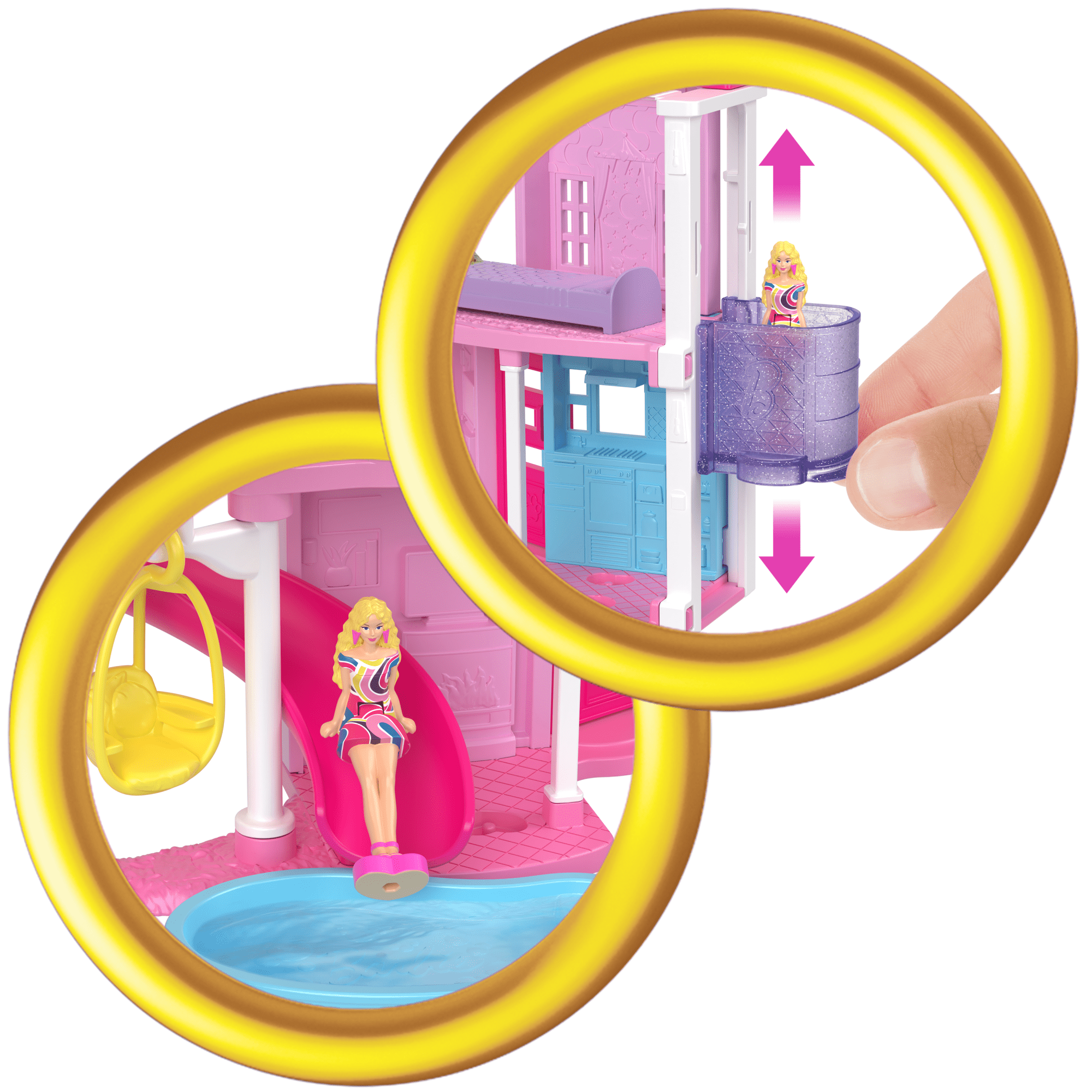 Barbie Mini BarbieLand Casa de Bonecas Dos Sonhos Rosa - Image 3