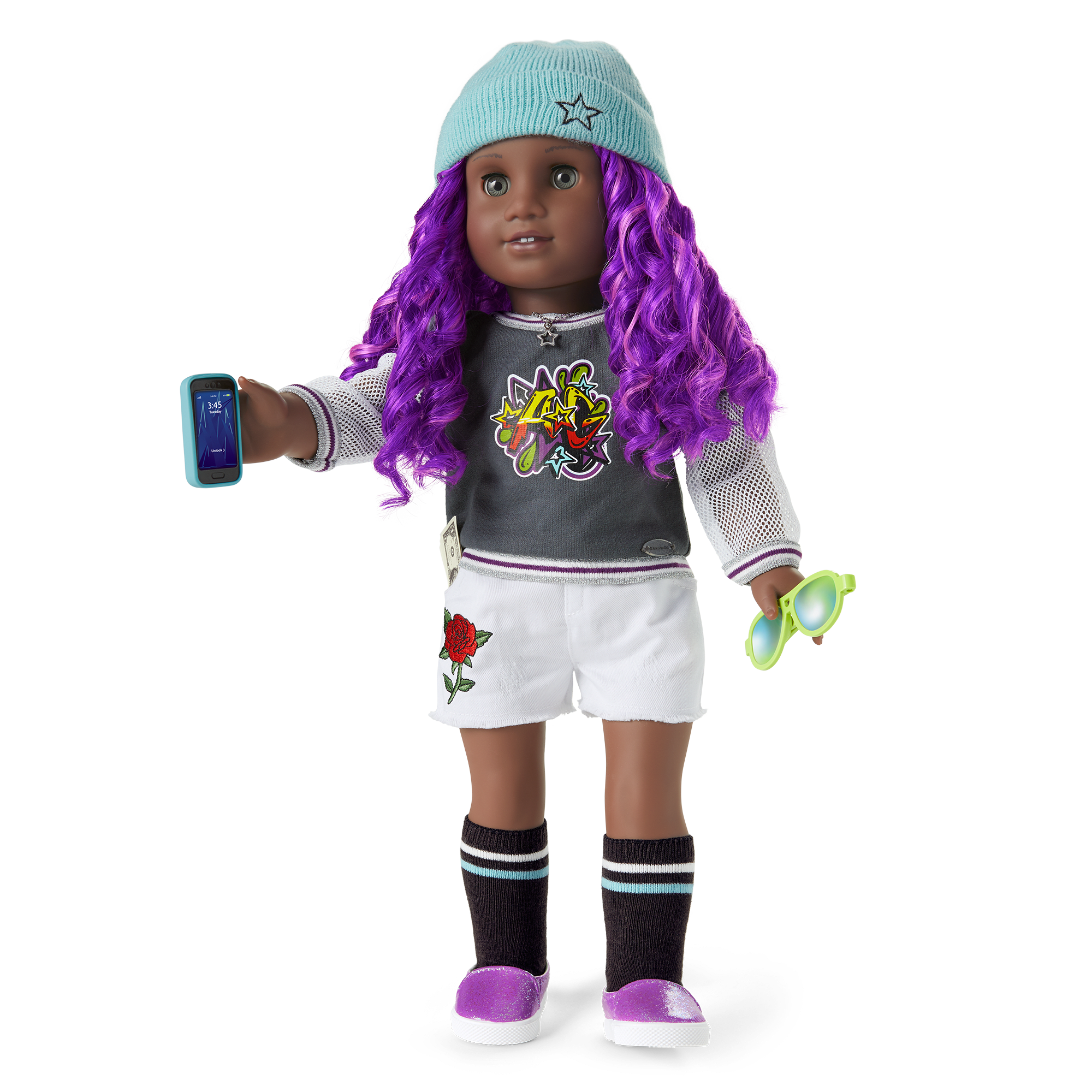 Truly Me™ Doll #91 in Girly Graffiti + Chic & Stylish Accessories