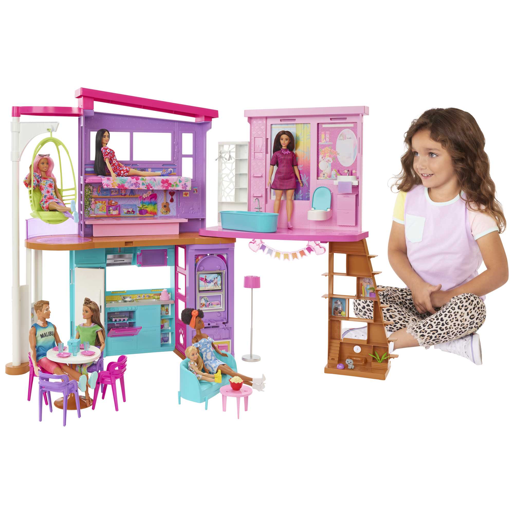 Barbie Vacation House Playset With 30+ Pieces. Toy For 3 Year Olds & Up - Image 2