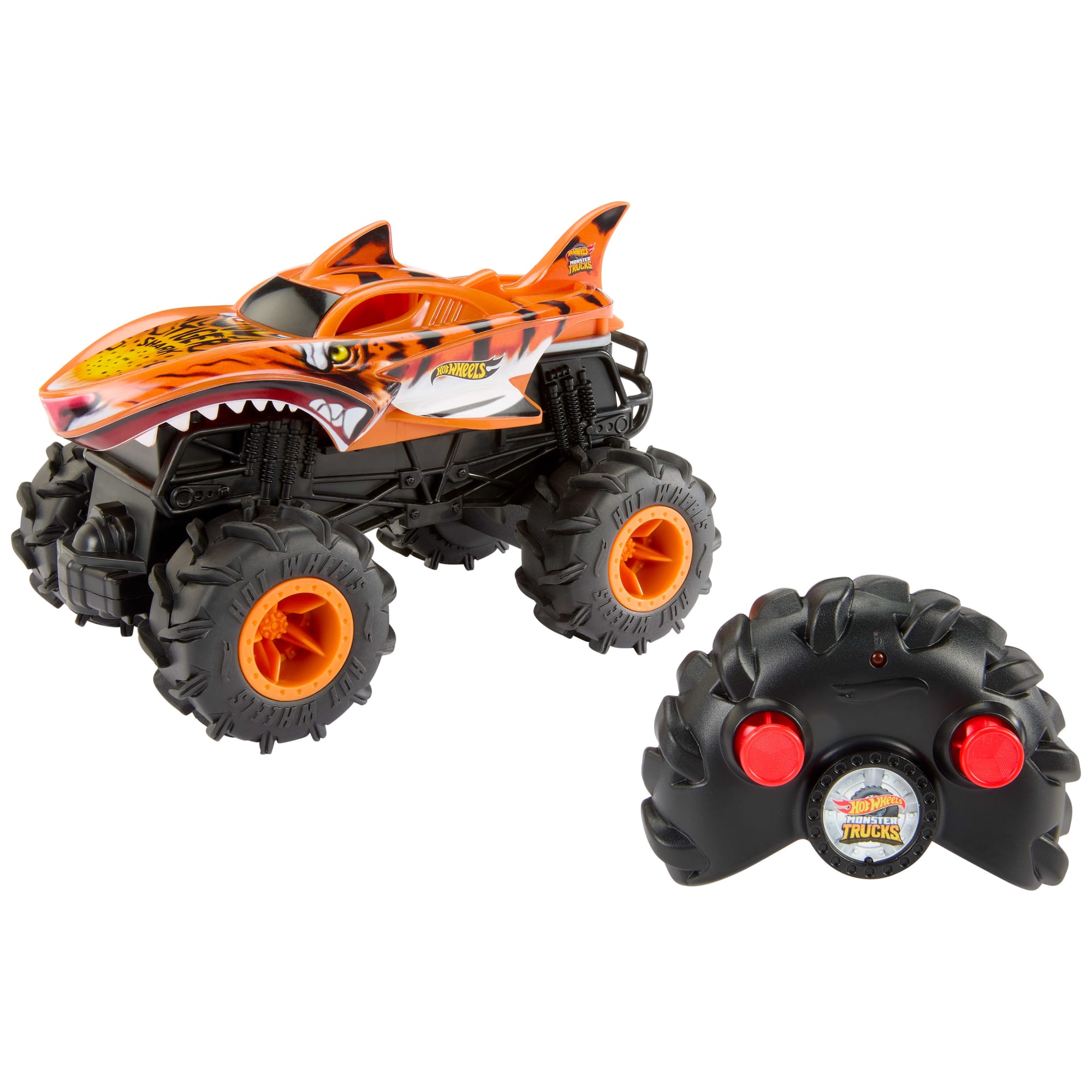 Hot Wheels Monster Trucks Téléguidé Hw Tiger Shark Rc. Échelle1:24