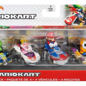 Hot Wheels Mario Kart Vehicle 4-Pack With 1 Exclusive Collectible Model