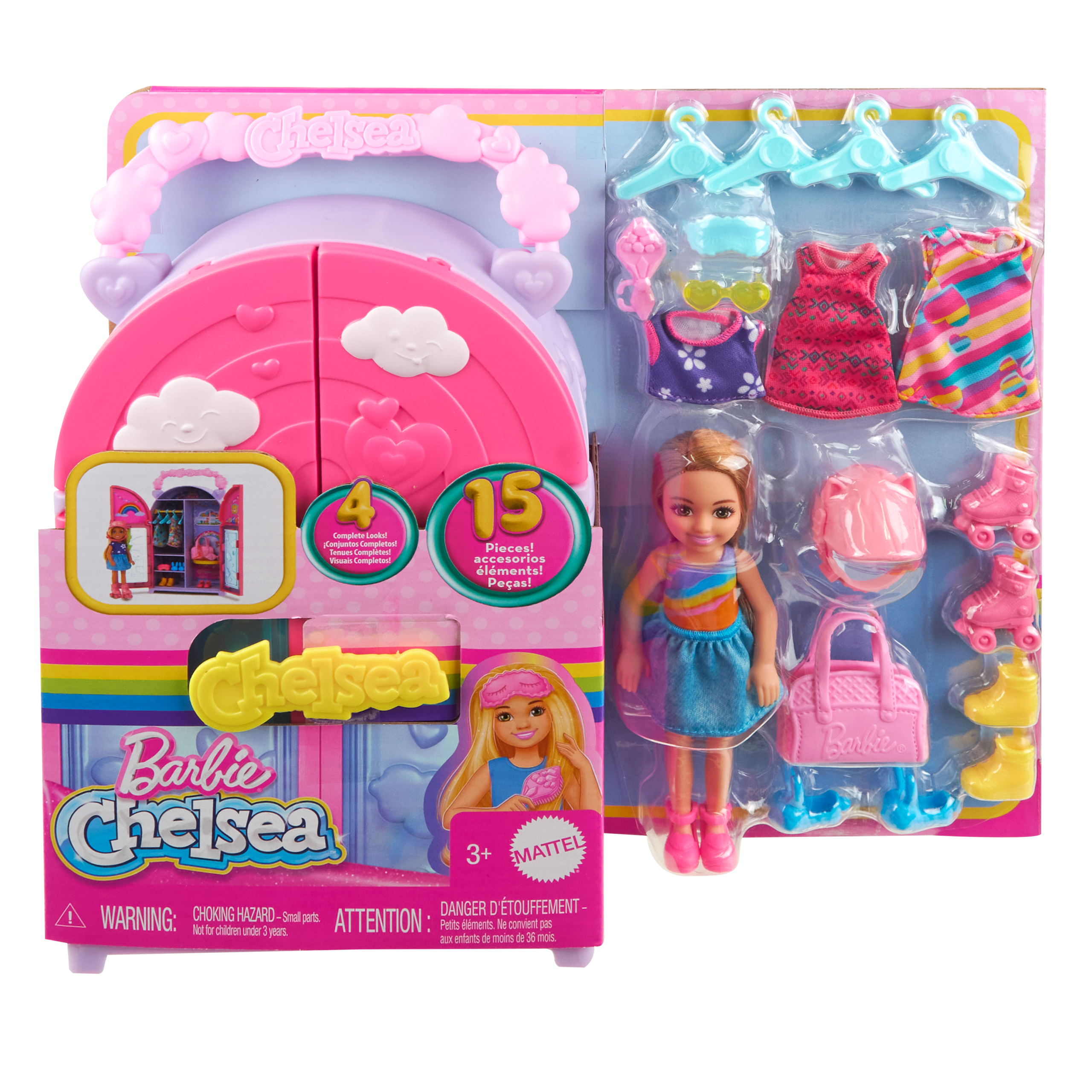 Barbie Chelsea Doll & Closet Toy Playset With Clothes & Accessories - Image 6