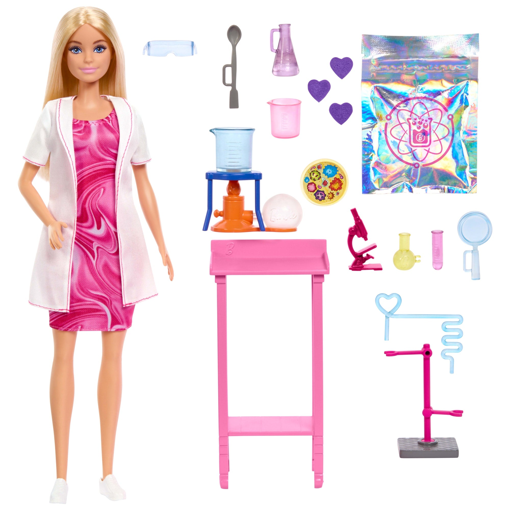Barbie Poupée Mode et Accessoires Scientifique. Blonde. Table - Image 3