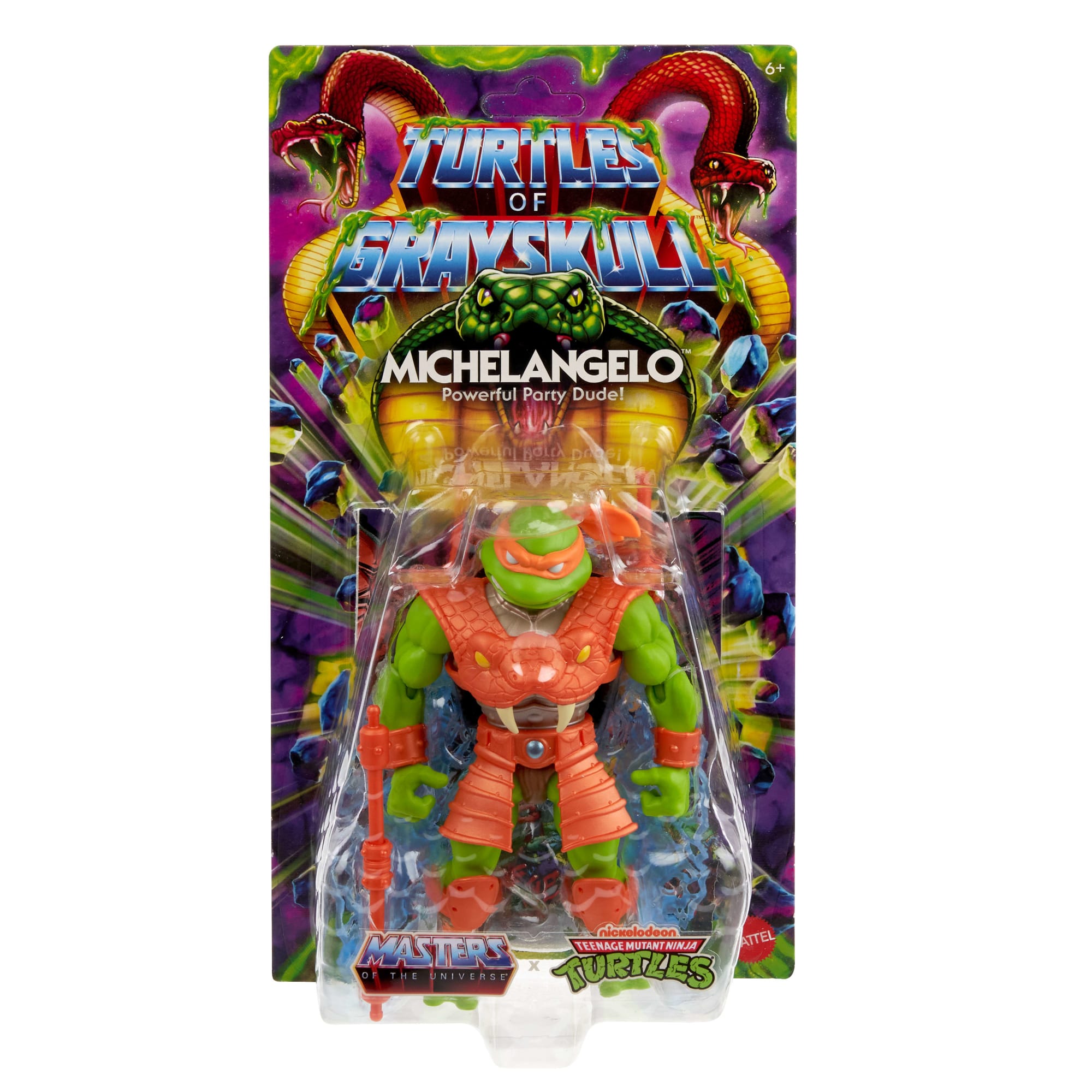 Masters of the Universe Turtles of Grayskull Figura de Acción Michelangelo de 5.5 pulgadas - Image 2